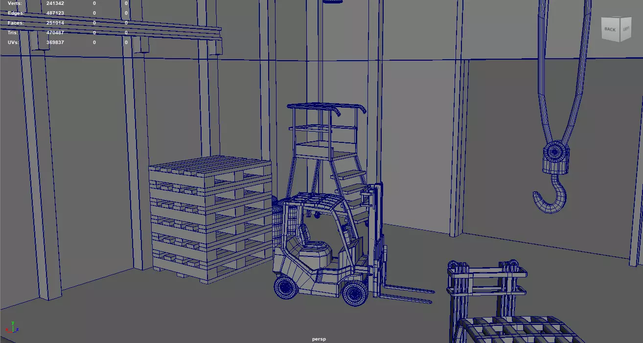 Hangar Warehouse 01 Low-poly 3D model_20