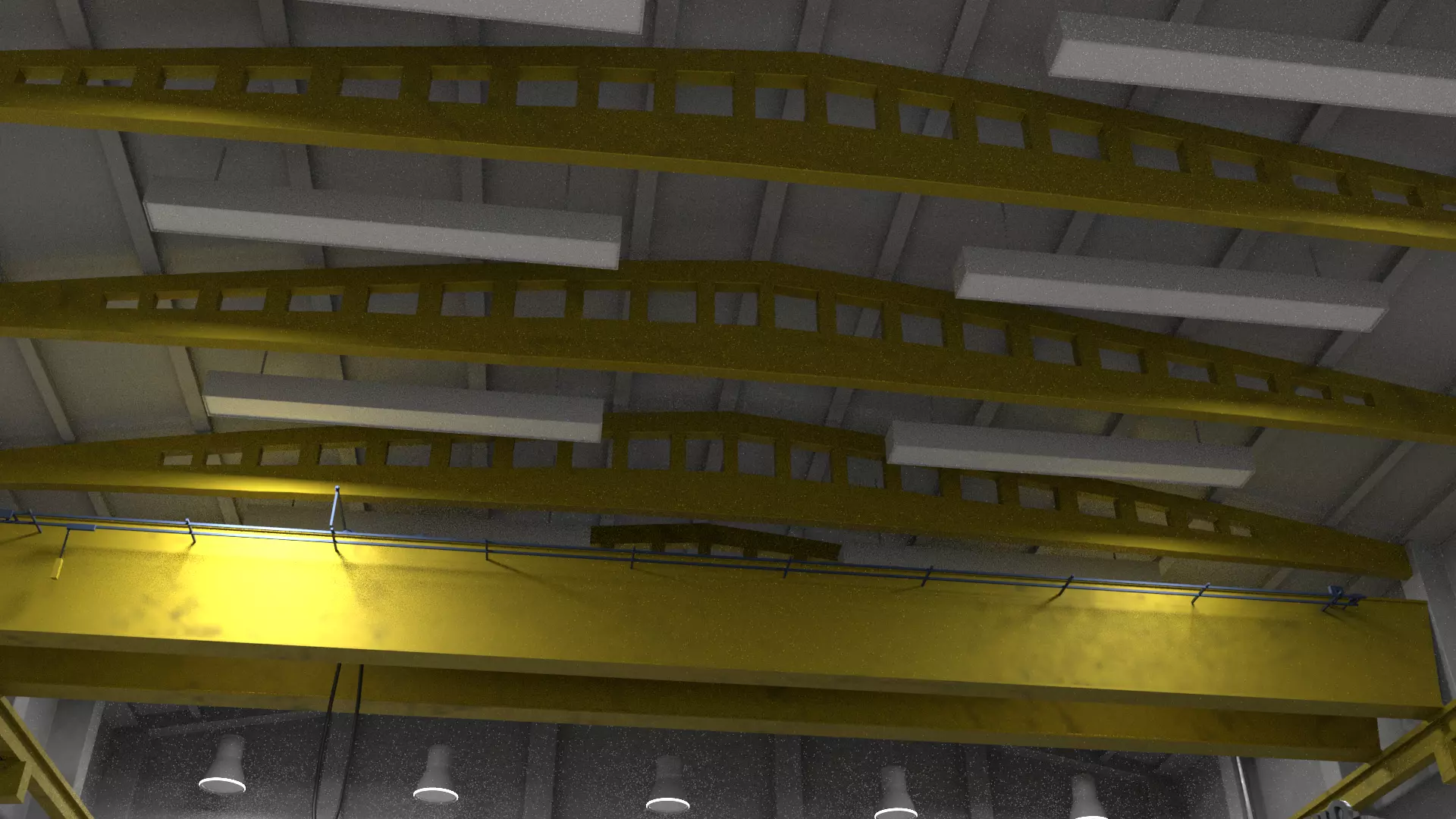 Hangar Warehouse 01 Low-poly 3D model_10