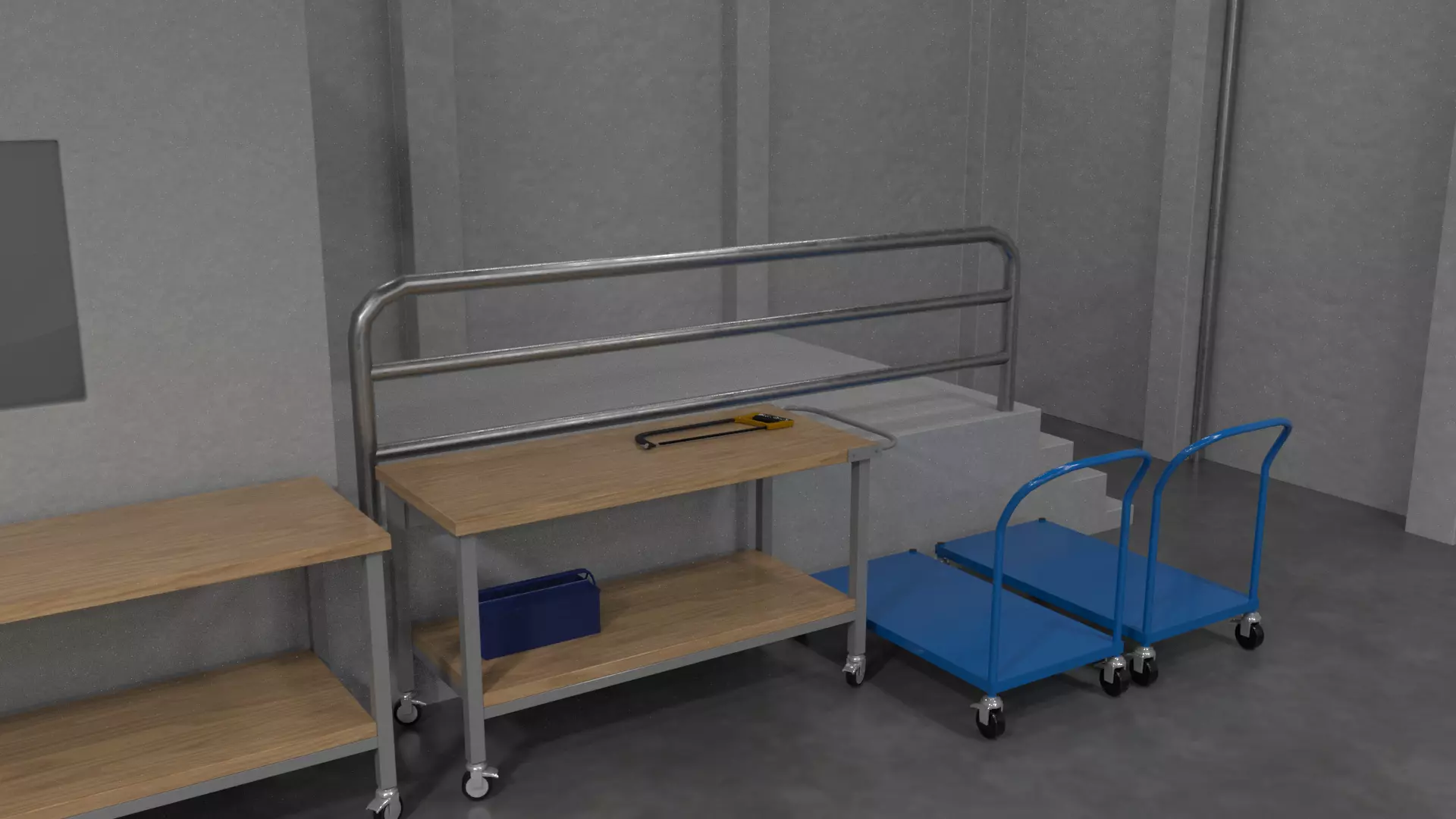 Hangar Warehouse 01 Low-poly 3D model_5