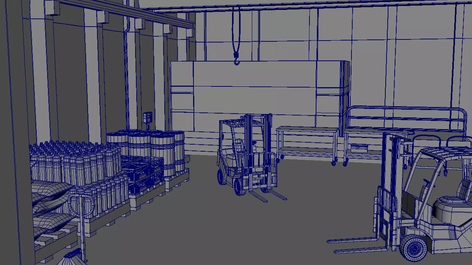 Hangar Warehouse 01 Low-poly 3D model_22