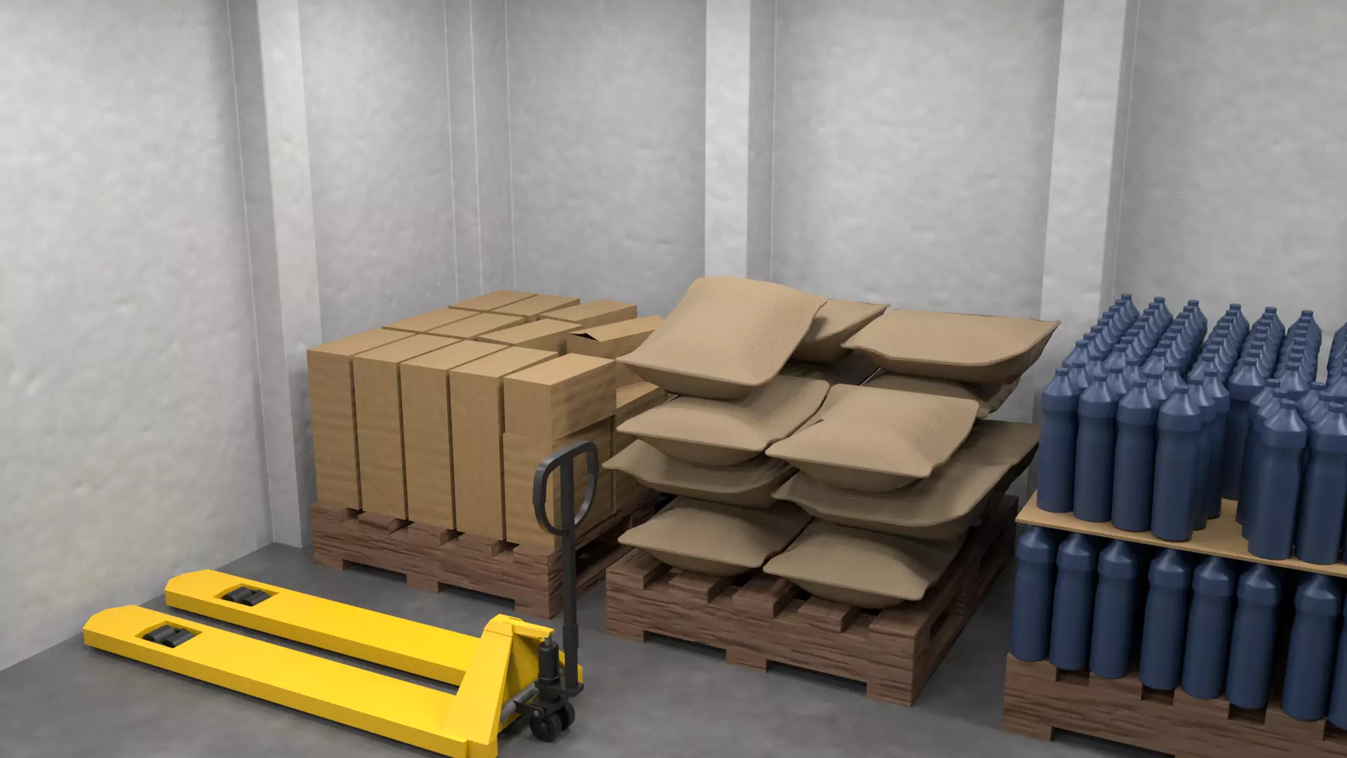 Hangar Warehouse 01 Low-poly 3D model_11