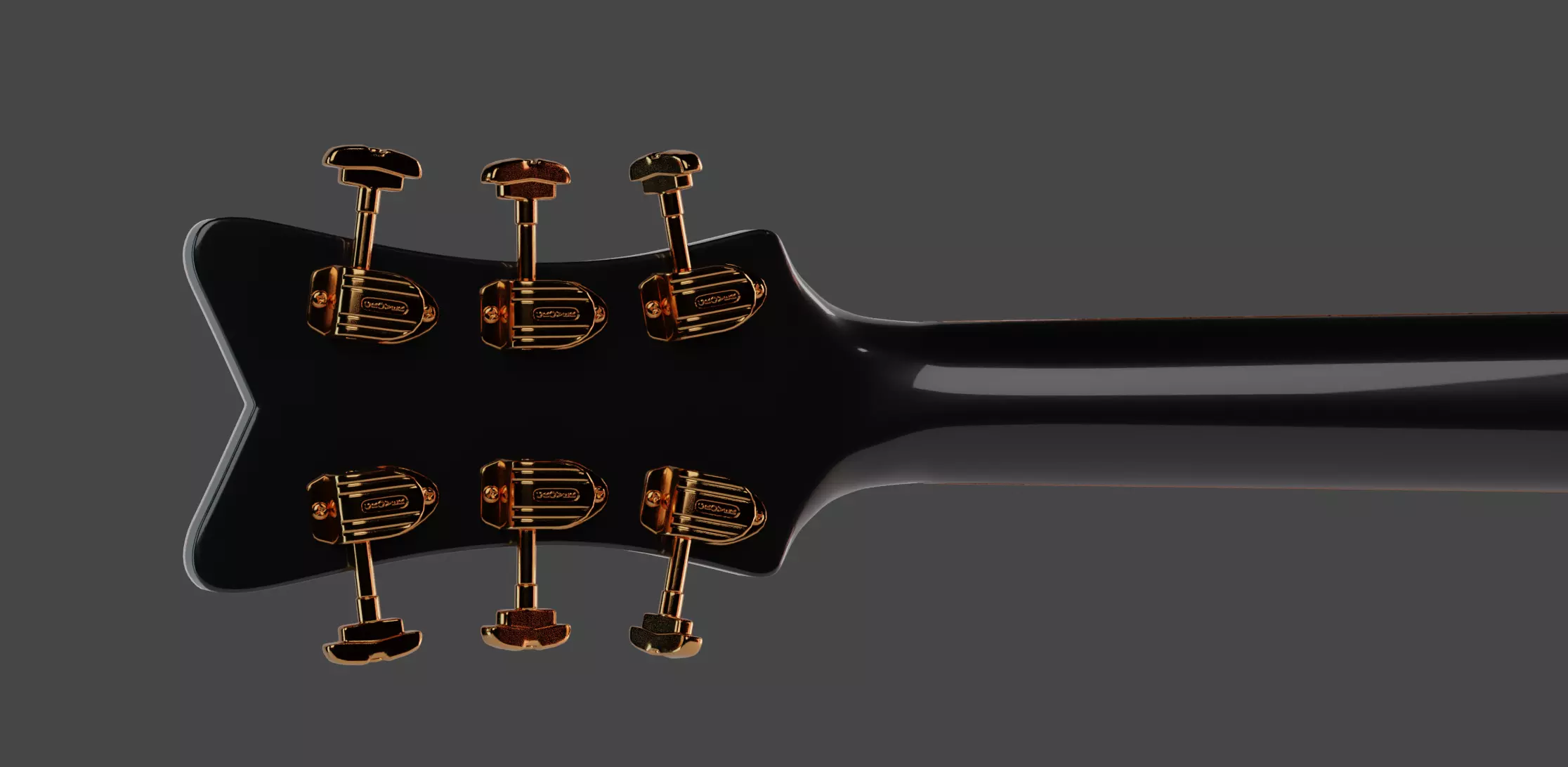 Gretsch Black Falcon AR  Low-poly 3D model_5