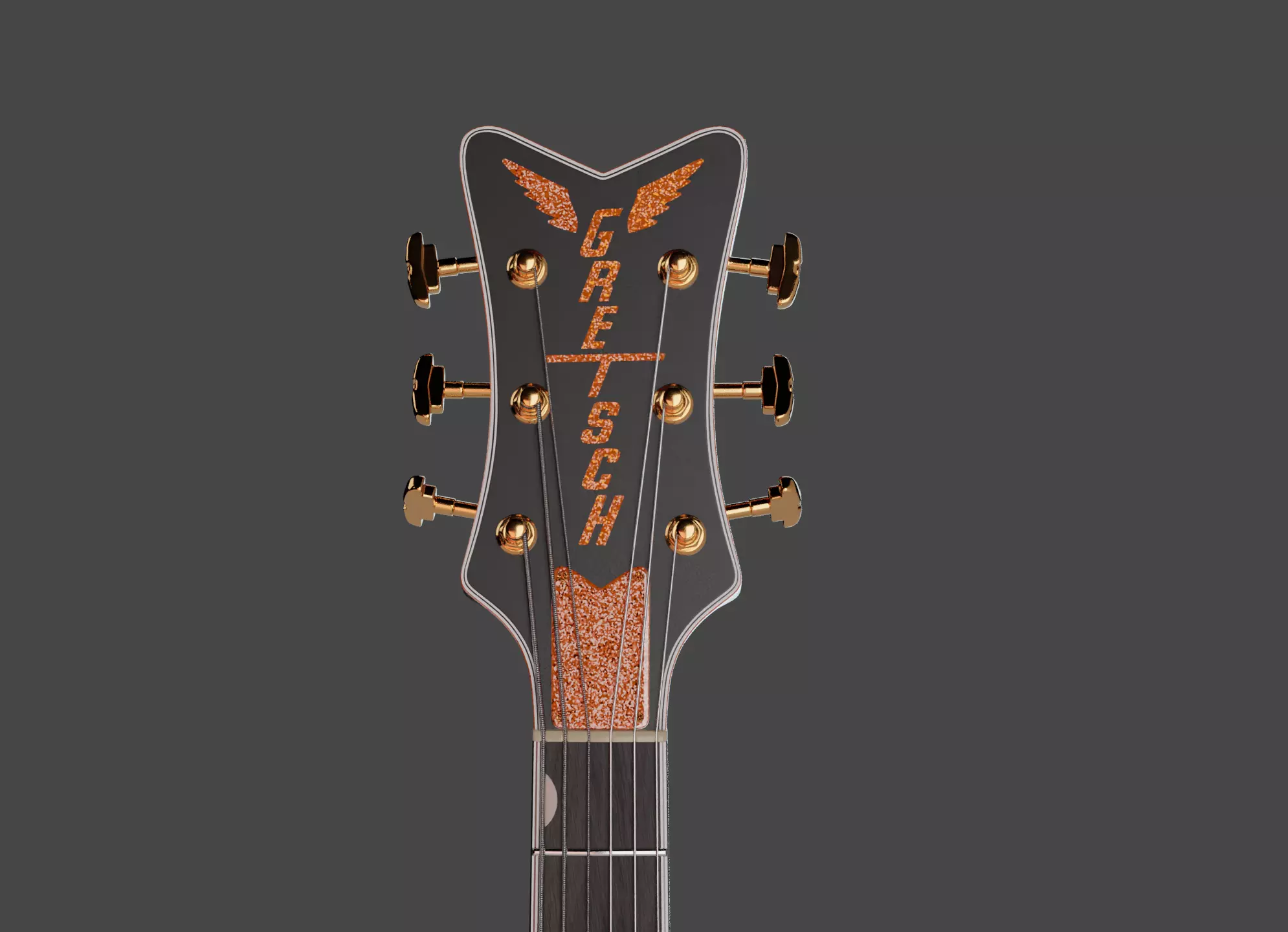 Gretsch Black Falcon AR  Low-poly 3D model_3