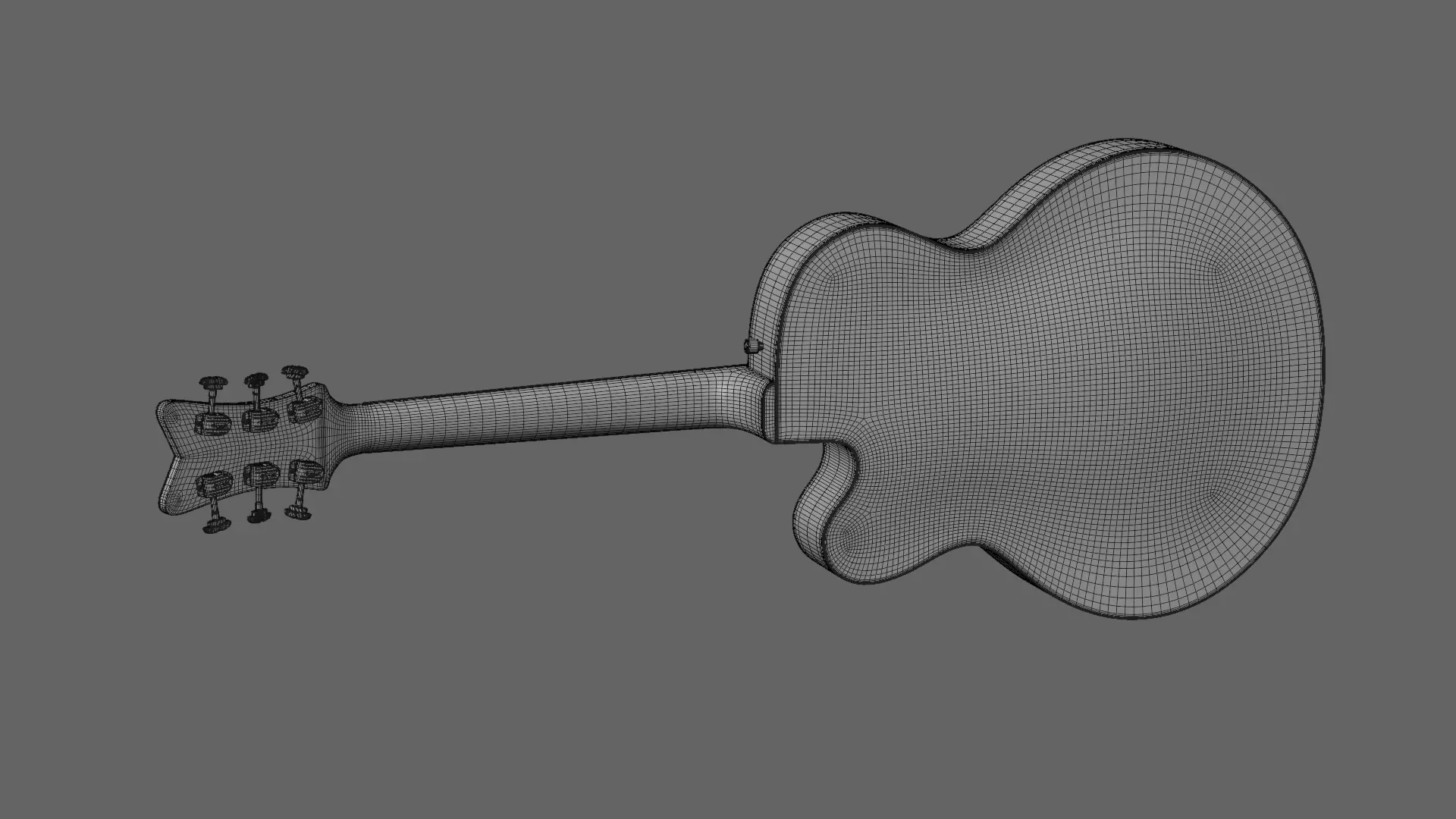 Gretsch Black Falcon AR  Low-poly 3D model_11