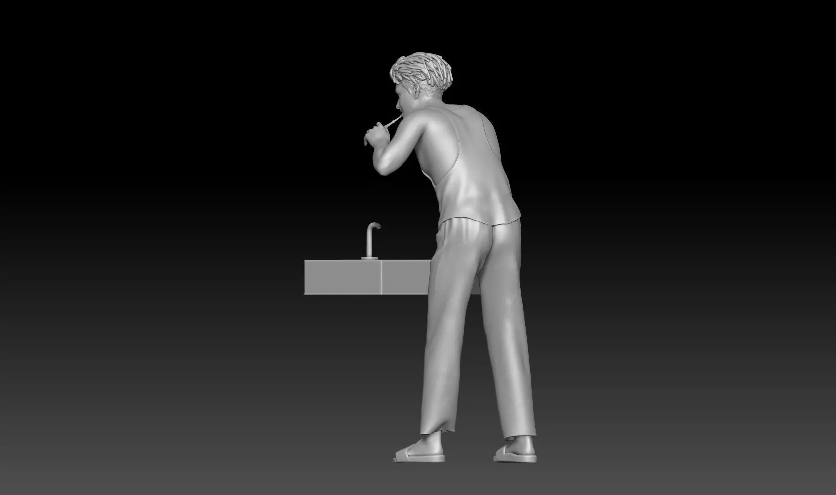 brush your teeth boy 2 3D print model_2