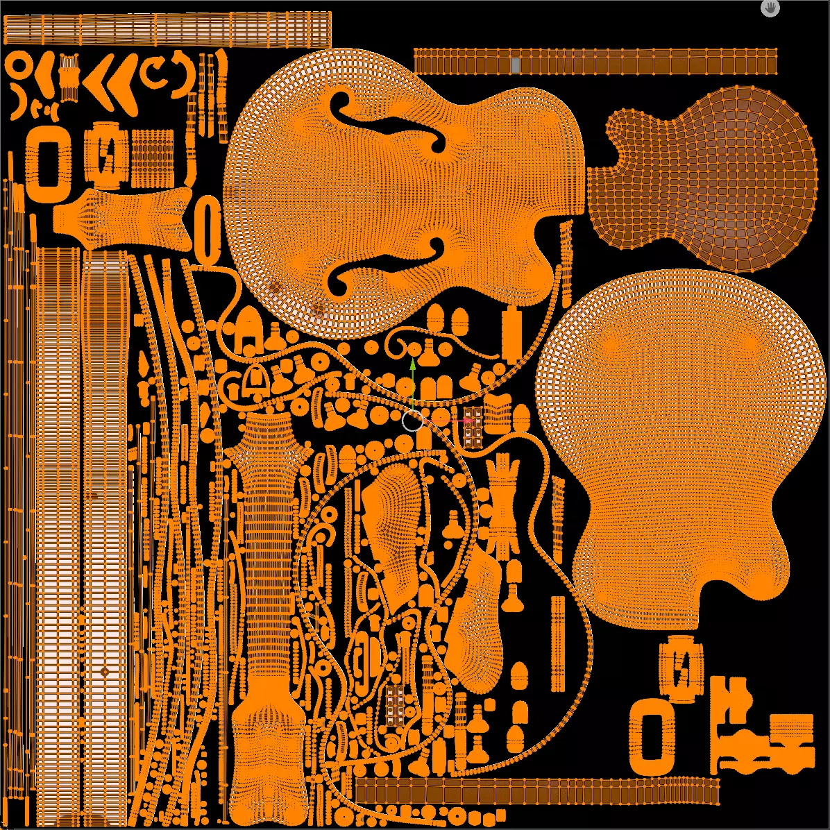 Gretsch Irish Falcon AR and realtime ready Low-poly 3D model_11