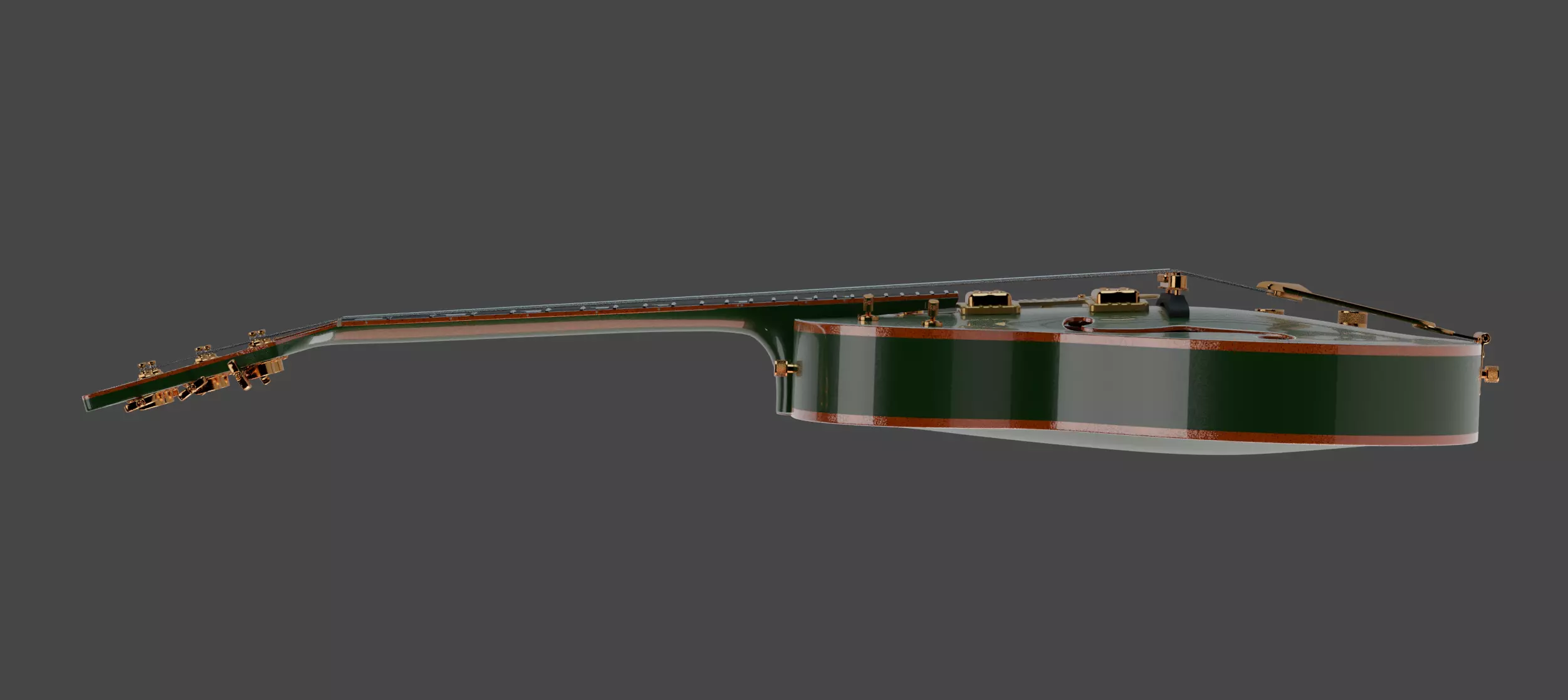 Gretsch Irish Falcon AR and realtime ready Low-poly 3D model_7