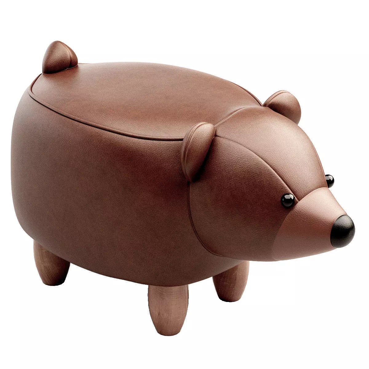 bear shaped pouf 3D model_0