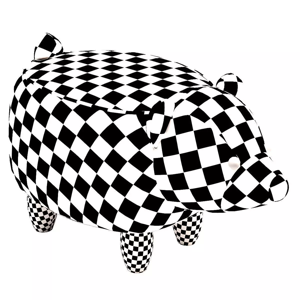 bear shaped pouf 3D model_3