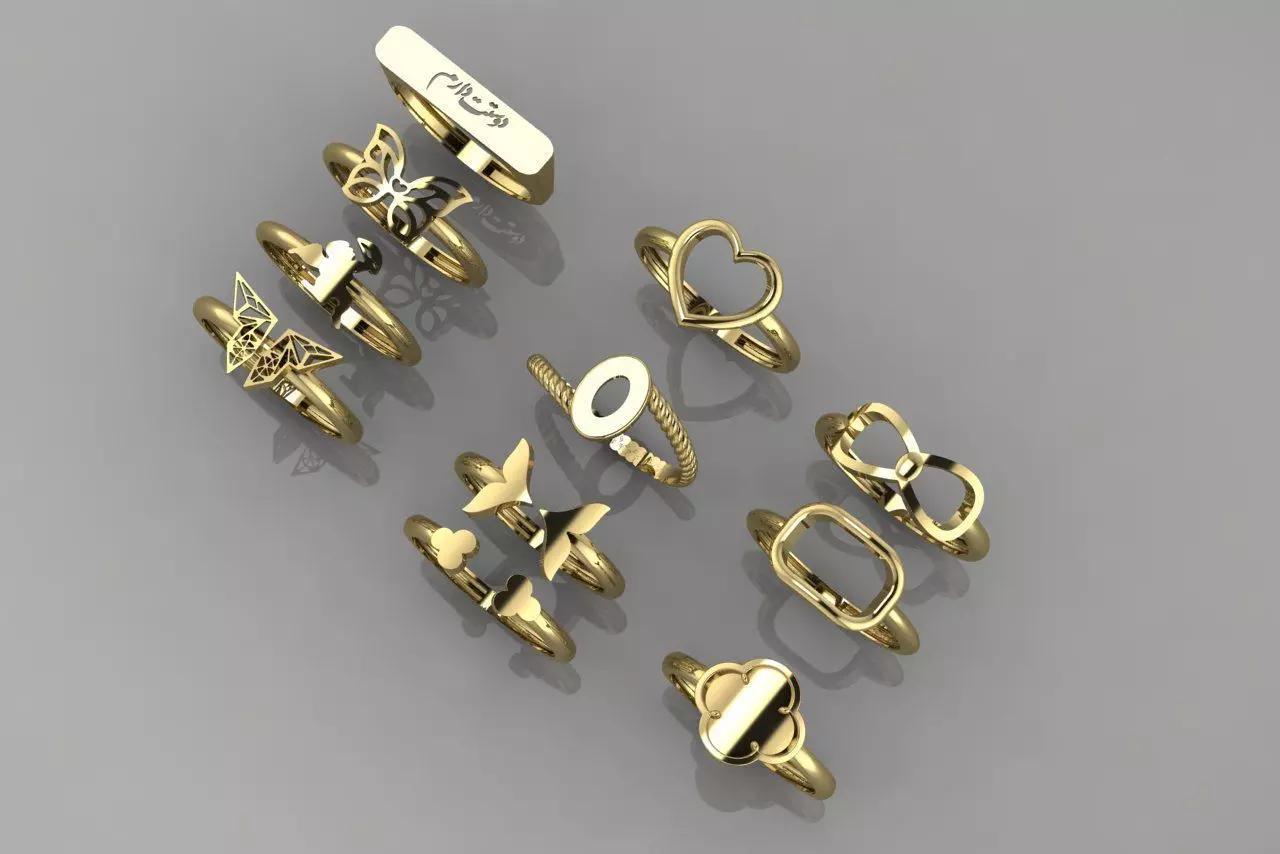 Ring set 3D print model_2