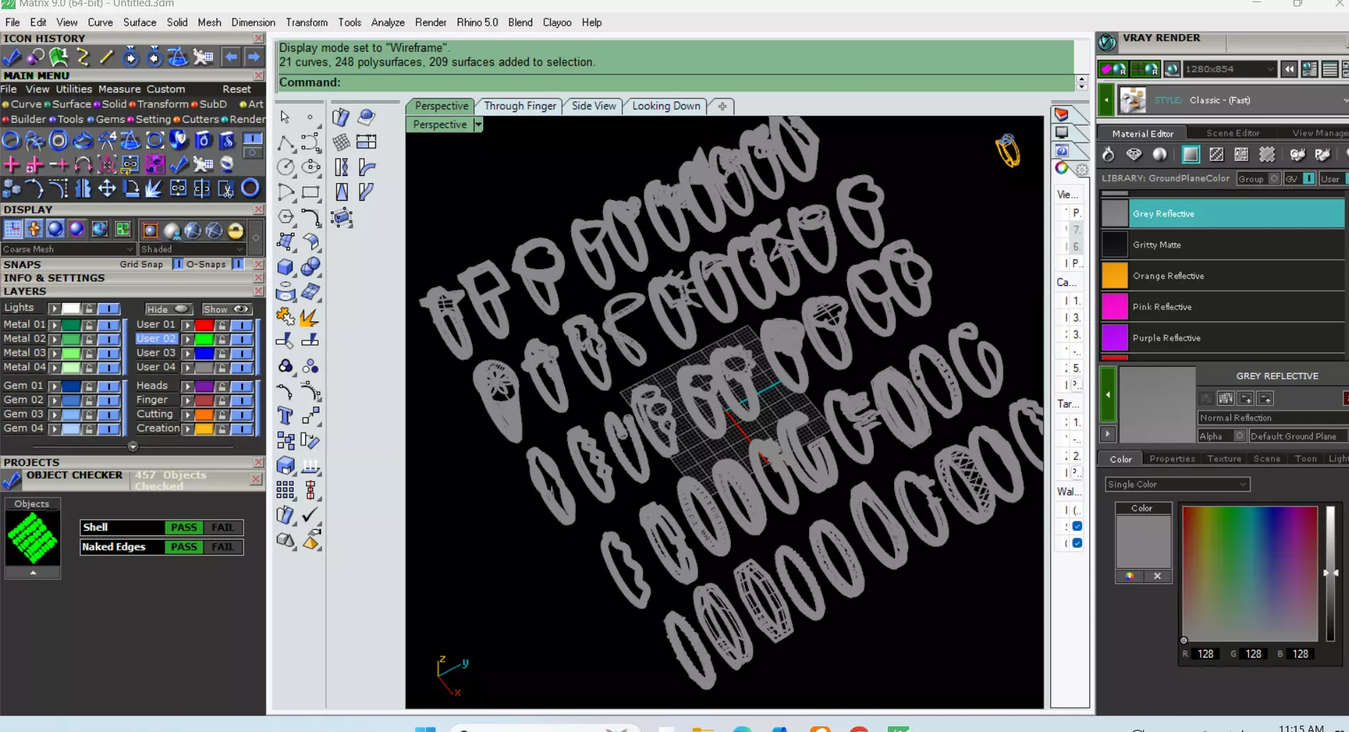 Ring set 3D print model_10