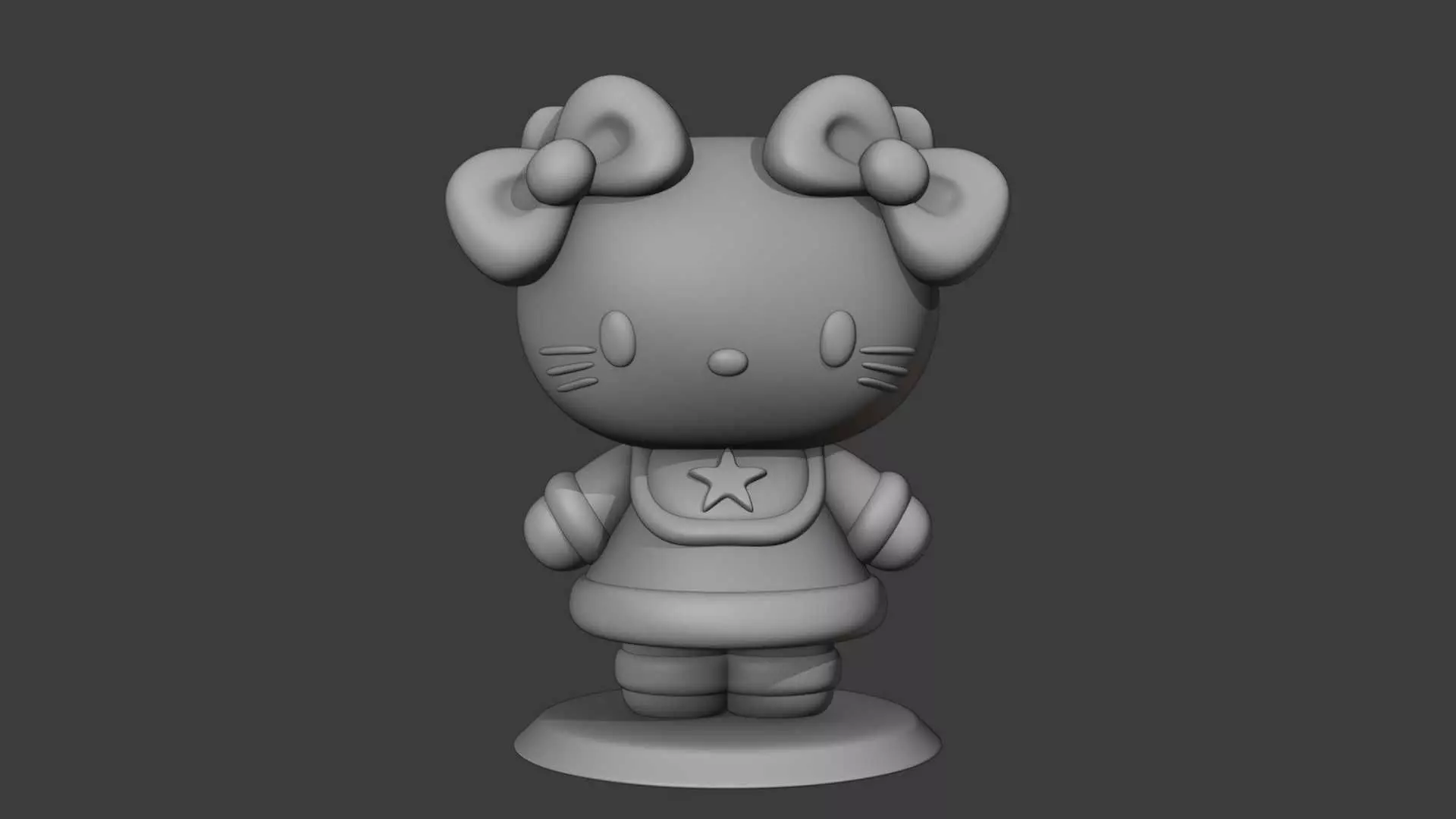Hello kitty Christmas 3D print model_1