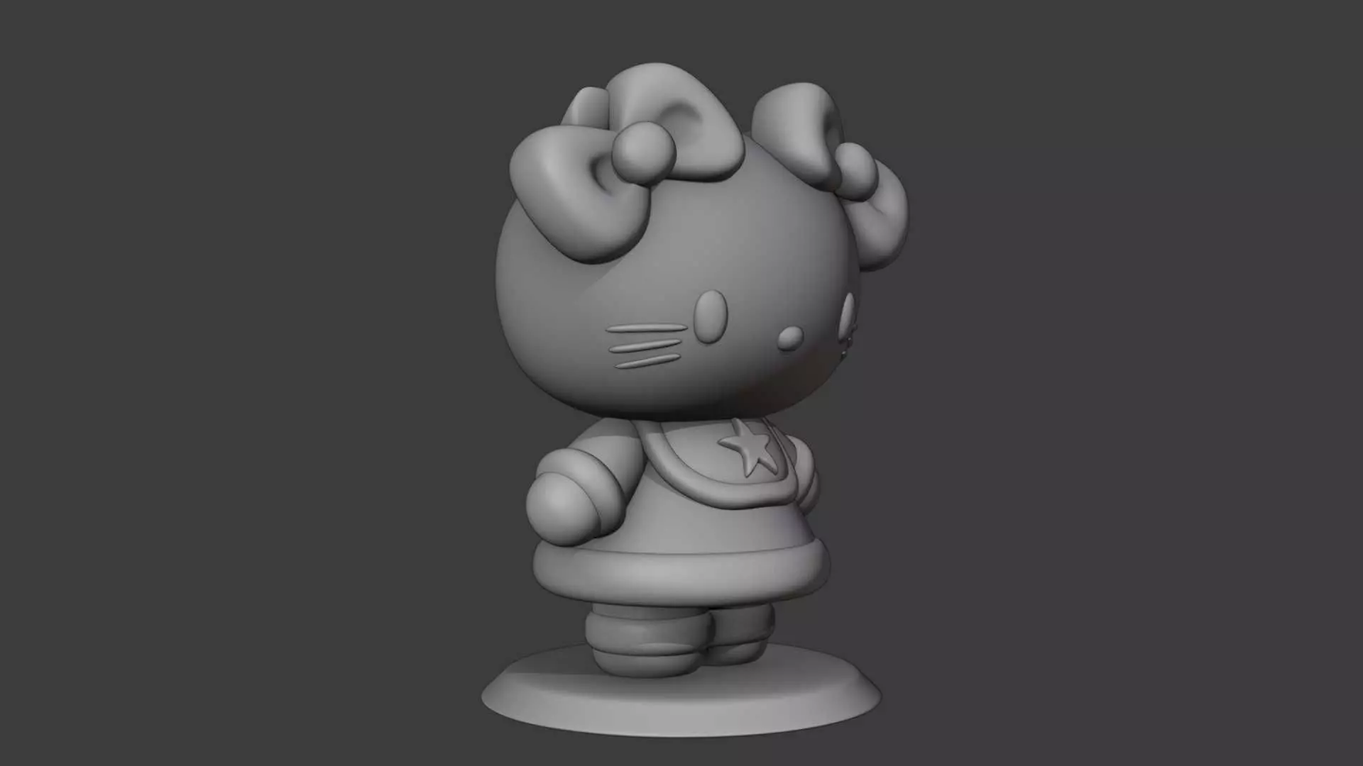 Hello kitty Christmas 3D print model_2