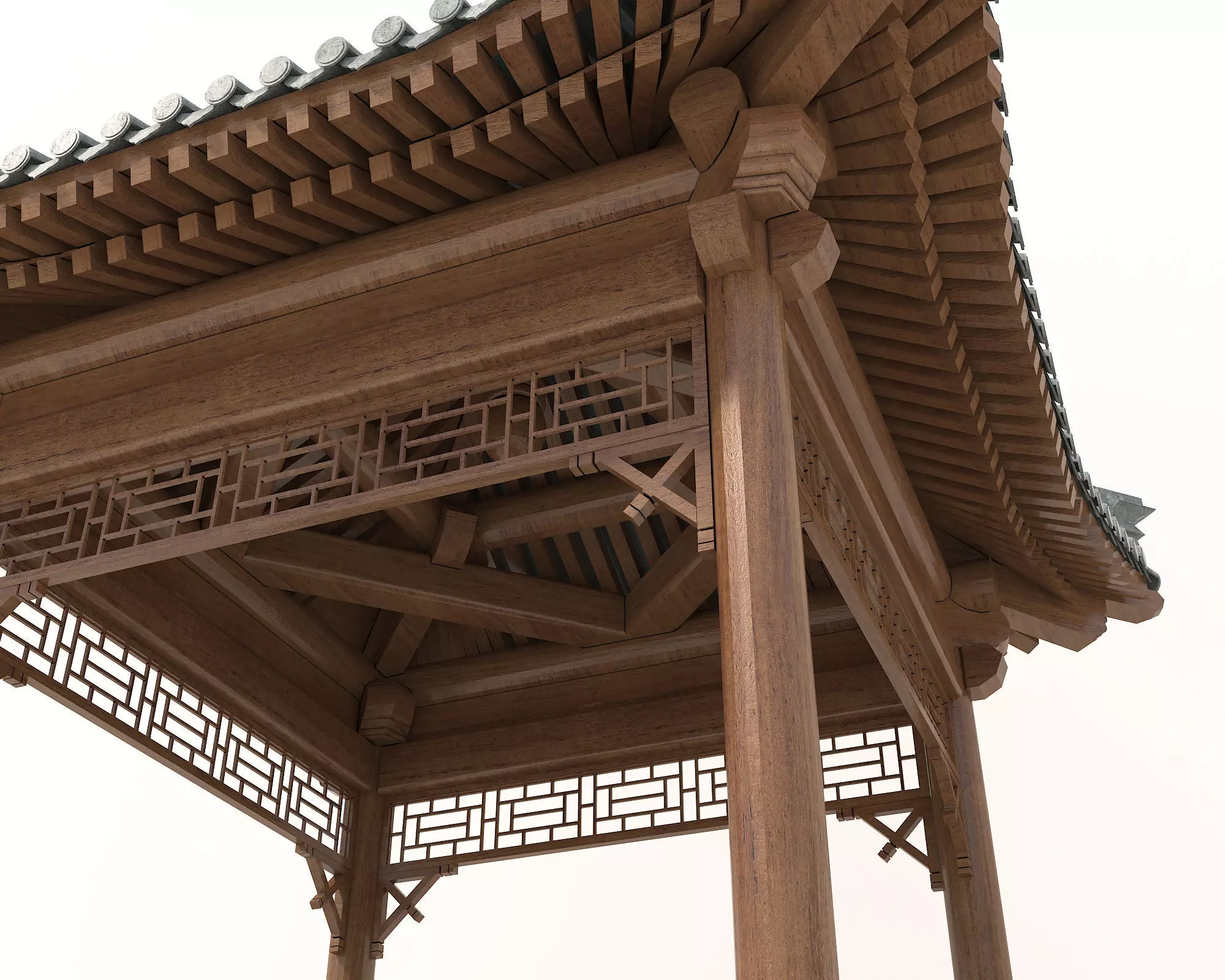 Wooden Gazebos 3 3D model_9