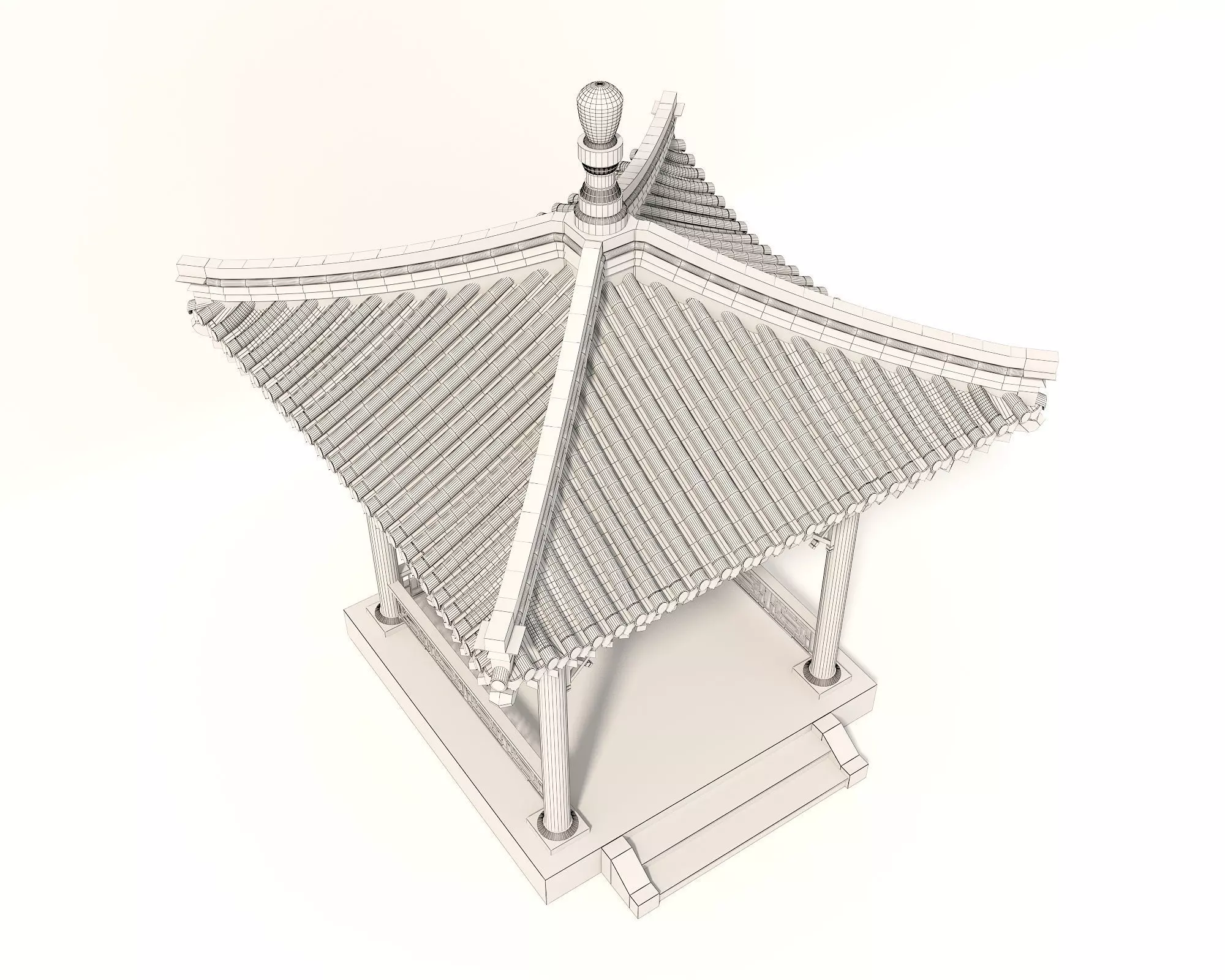 Wooden Gazebos 3 3D model_12