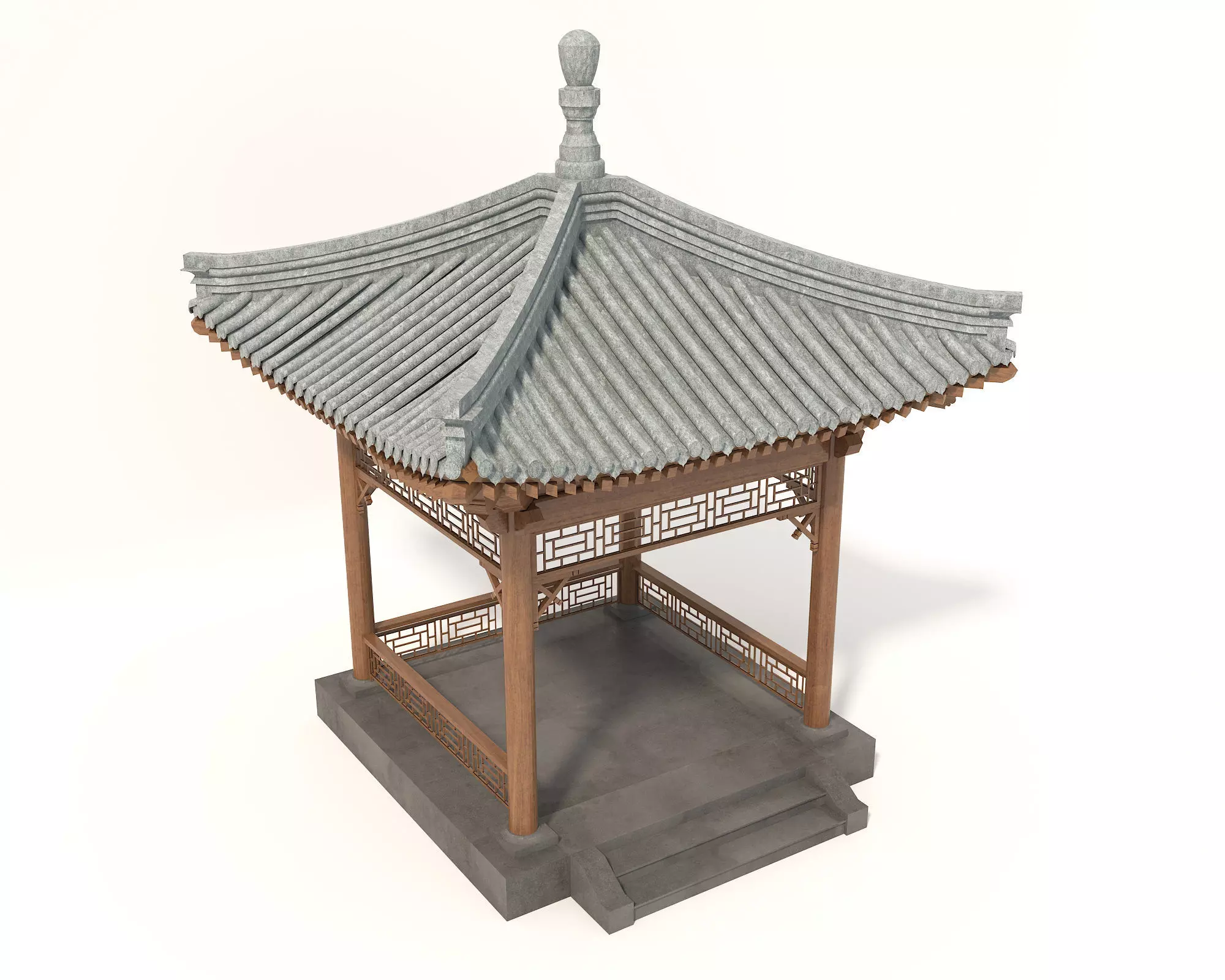 Wooden Gazebos 3 3D model_3