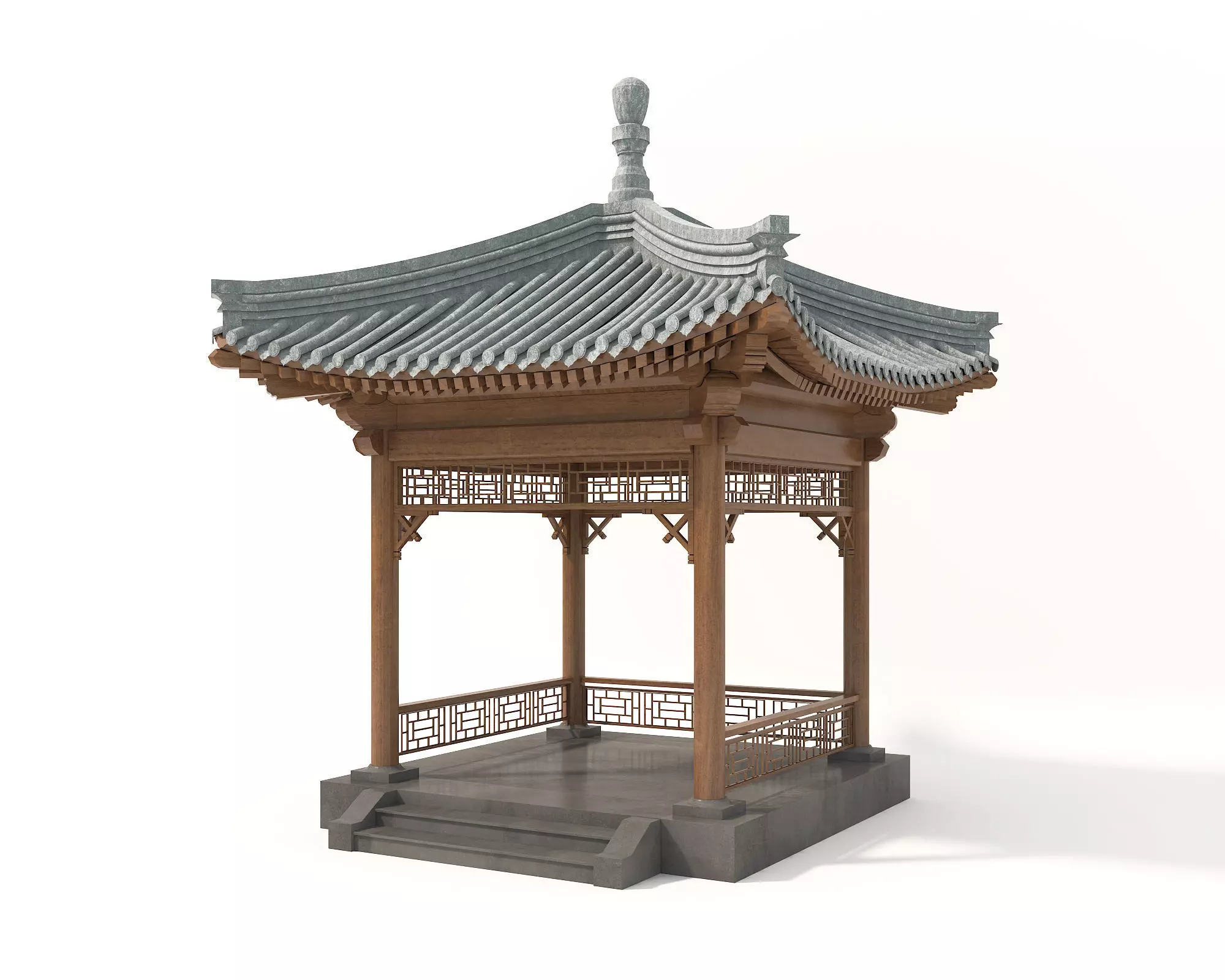 Wooden Gazebos 3 3D model_0