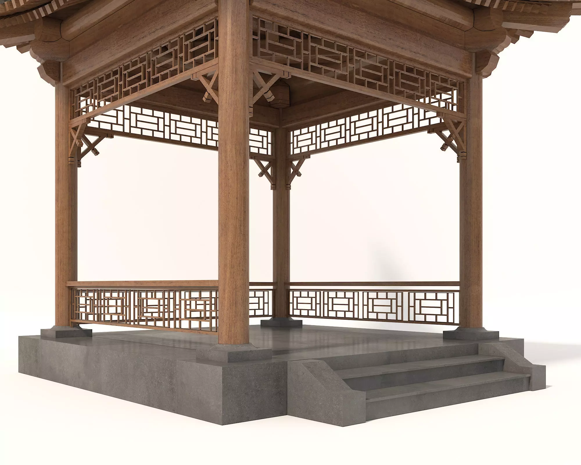 Wooden Gazebos 3 3D model_7