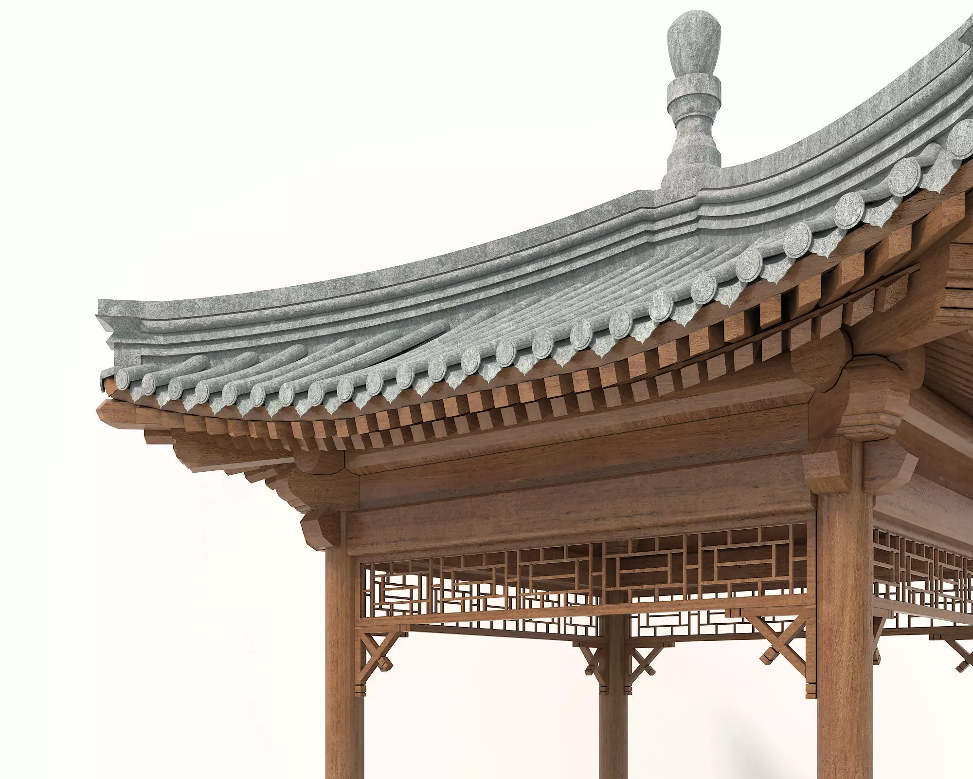 Wooden Gazebos 3 3D model_6