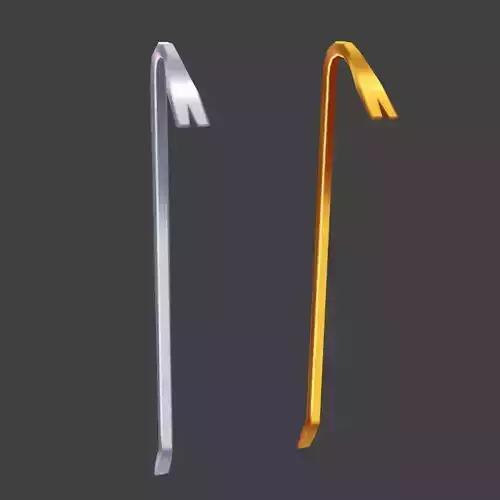 hand painted crowbar Free low-poly 3D model