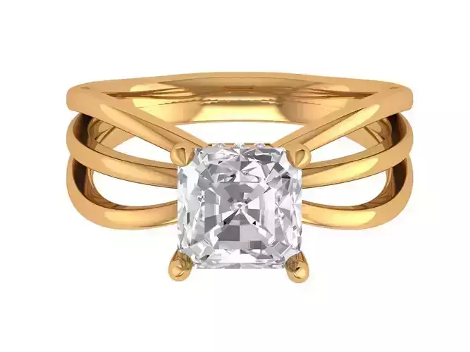 Asscher Solitaire ring