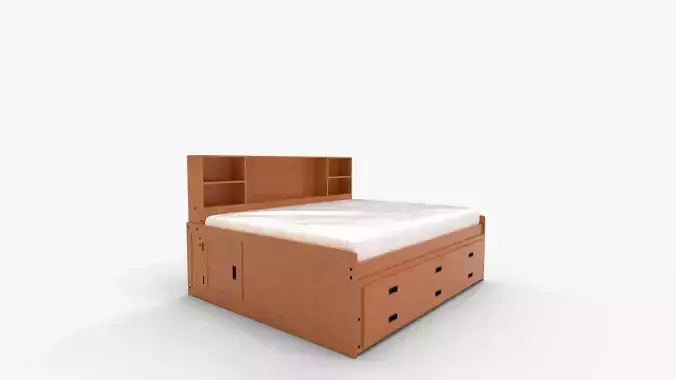 Memomad Bali Storage Platform Bed with Drawers