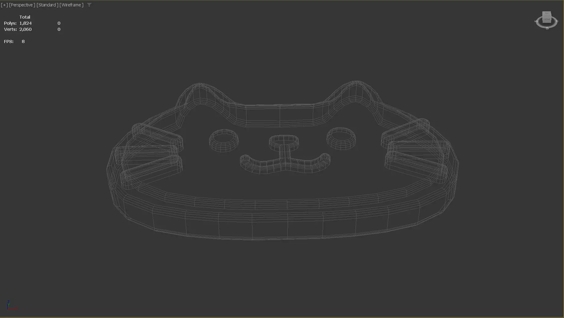 Stylized Low-Poly Cat Shaped Cookie Low-poly 3D model_13