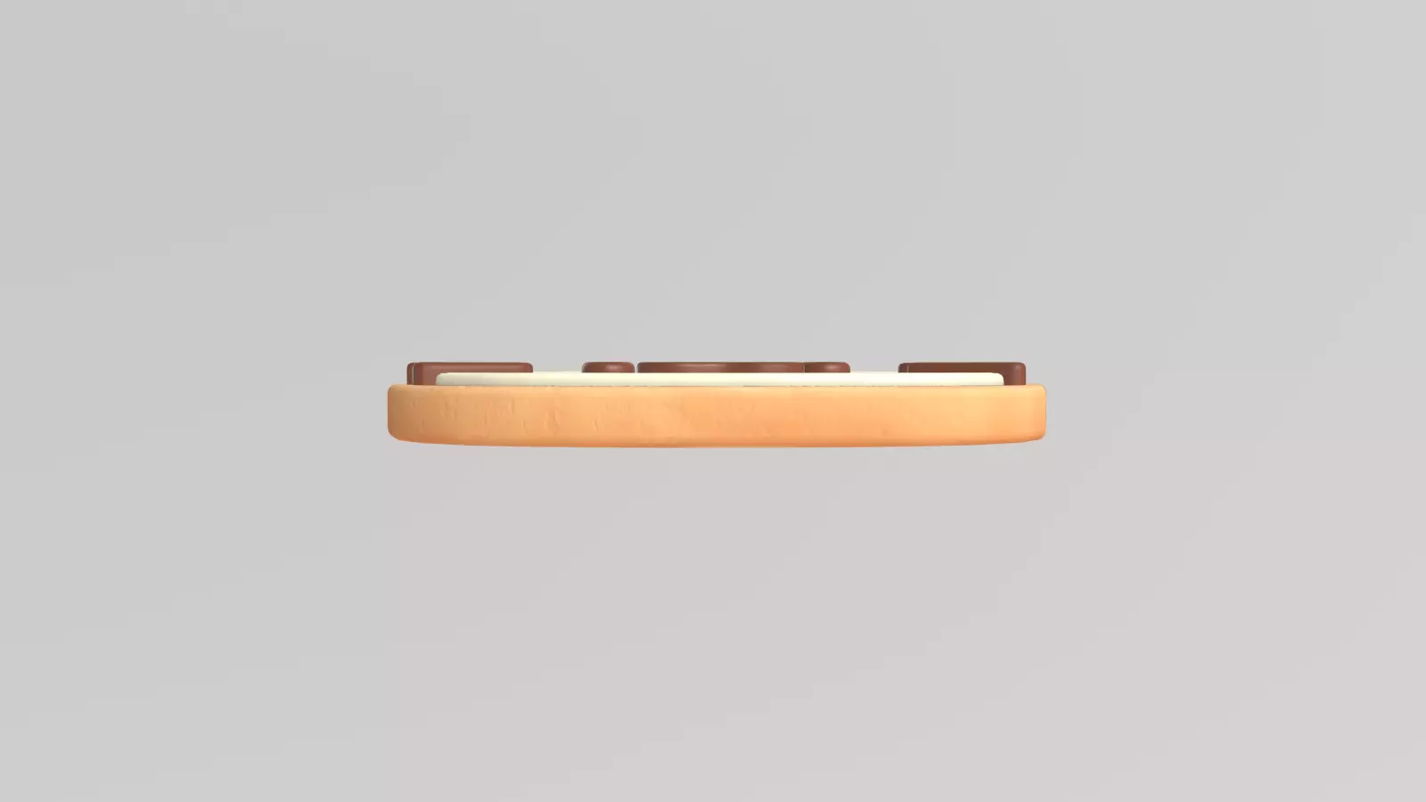 Stylized Low-Poly Cat Shaped Cookie Low-poly 3D model_5