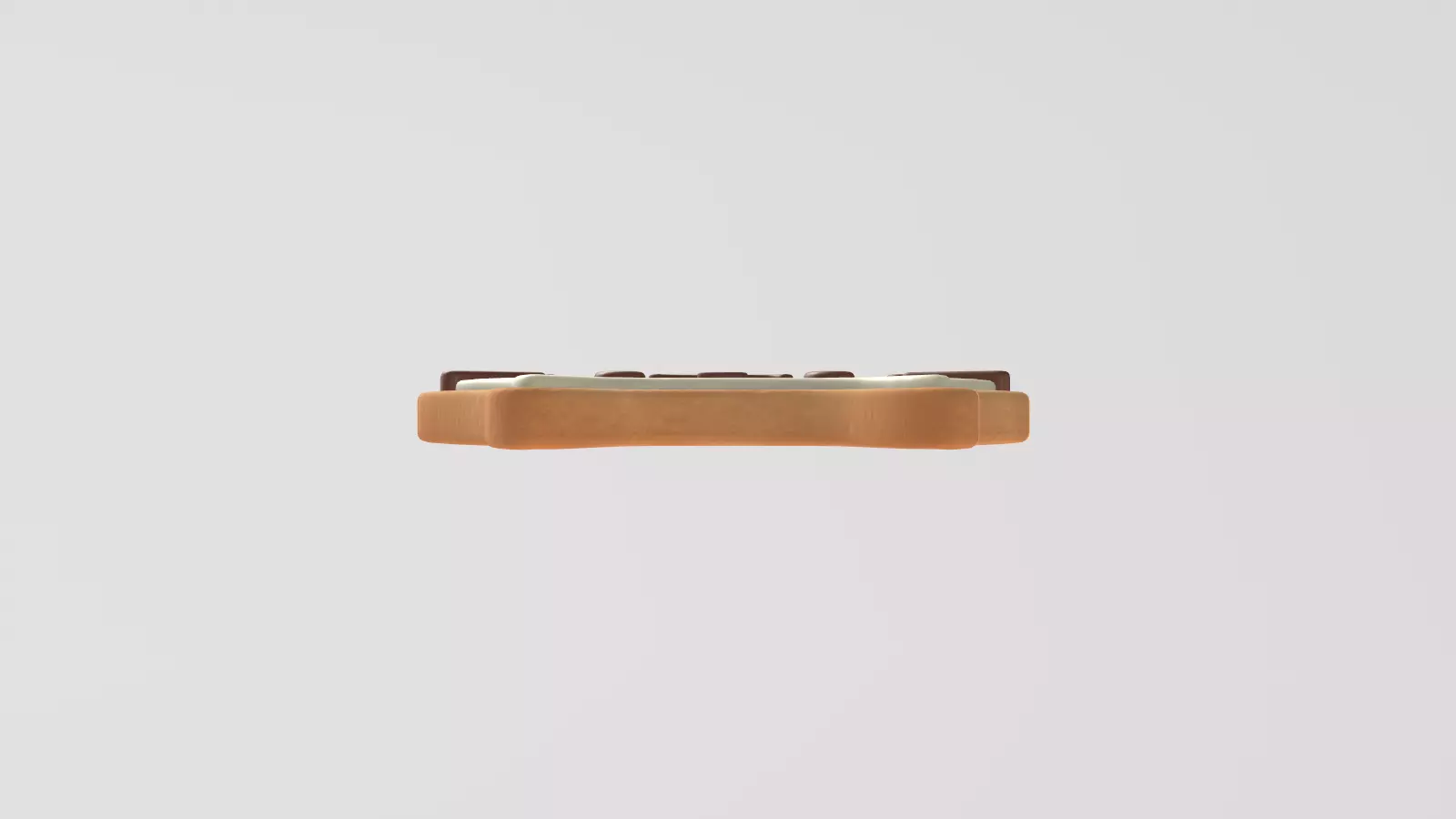 Stylized Low-Poly Cat Shaped Cookie Low-poly 3D model_7