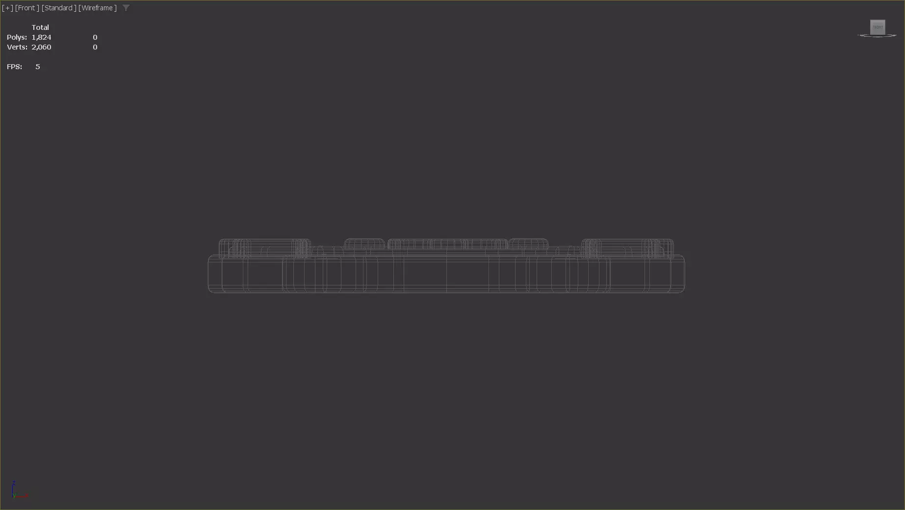 Stylized Low-Poly Cat Shaped Cookie Low-poly 3D model_14