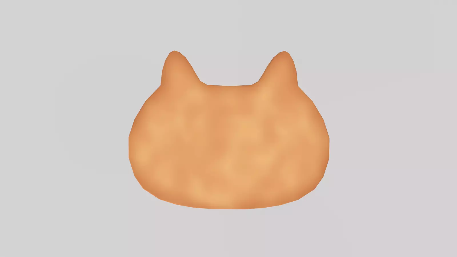 Stylized Low-Poly Cat Shaped Cookie Low-poly 3D model_11