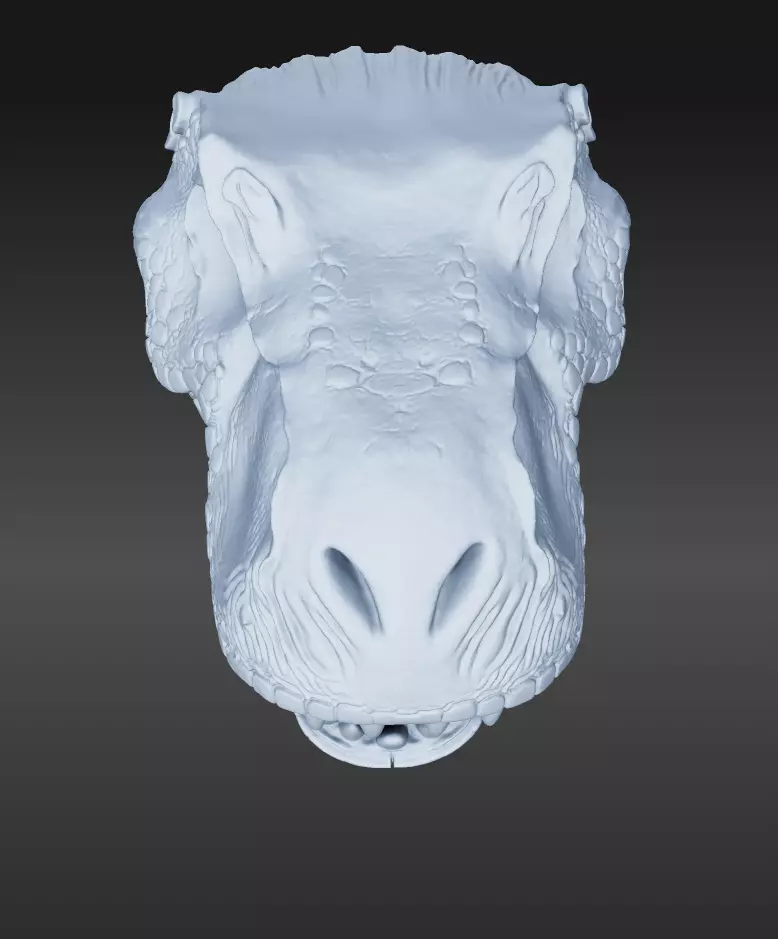 Dinosaur Wall Bust 3D print model_5
