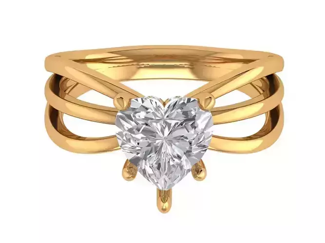 Heart Solitaire Ring