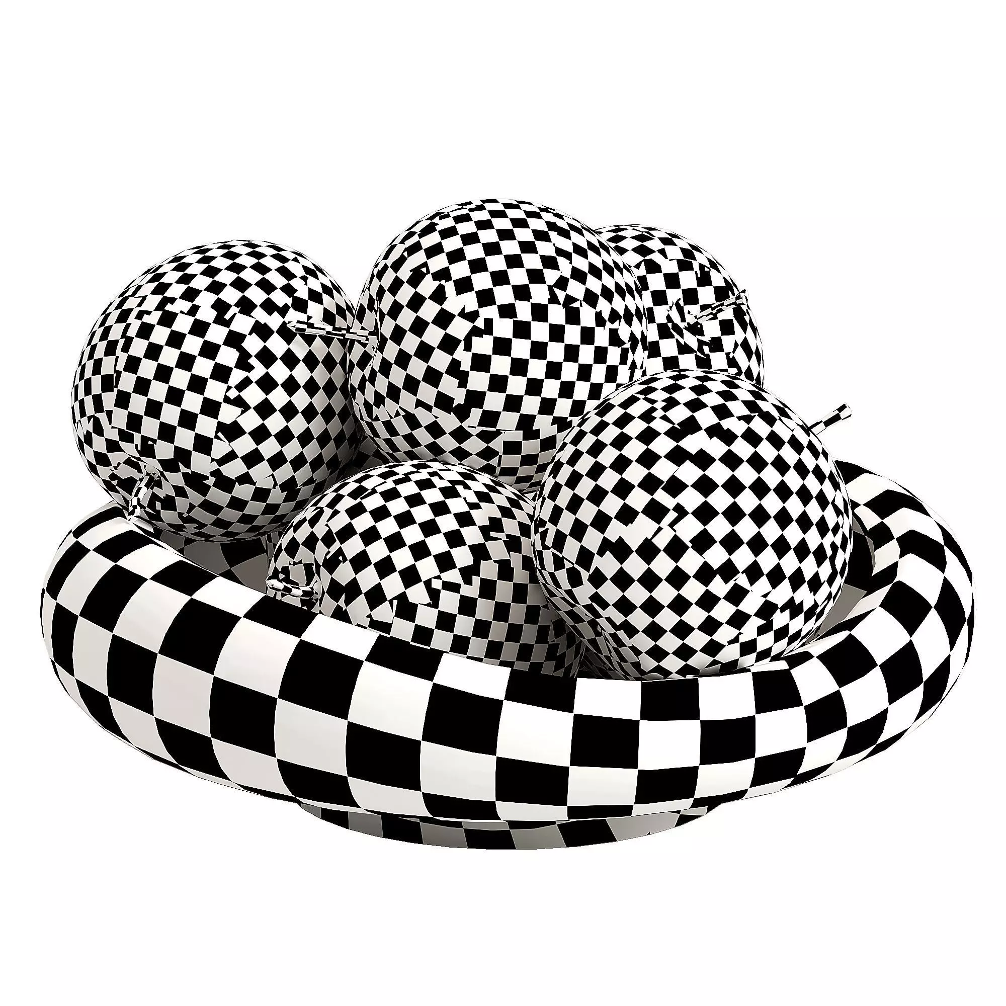 pear of bowl 3D model_2