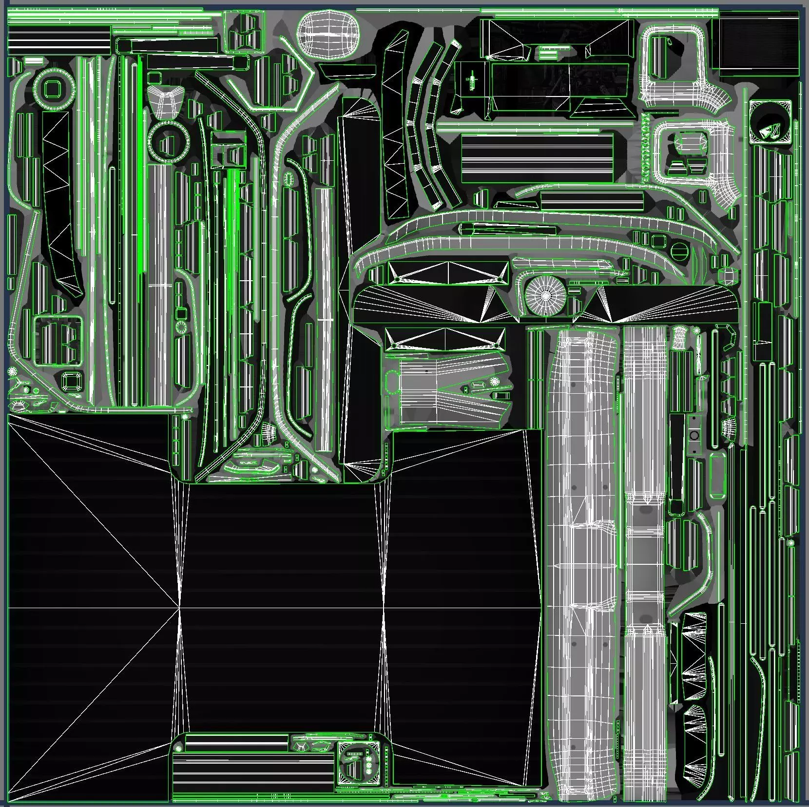 Snow plug 4x4 american pickup truck Low-poly 3D model_67