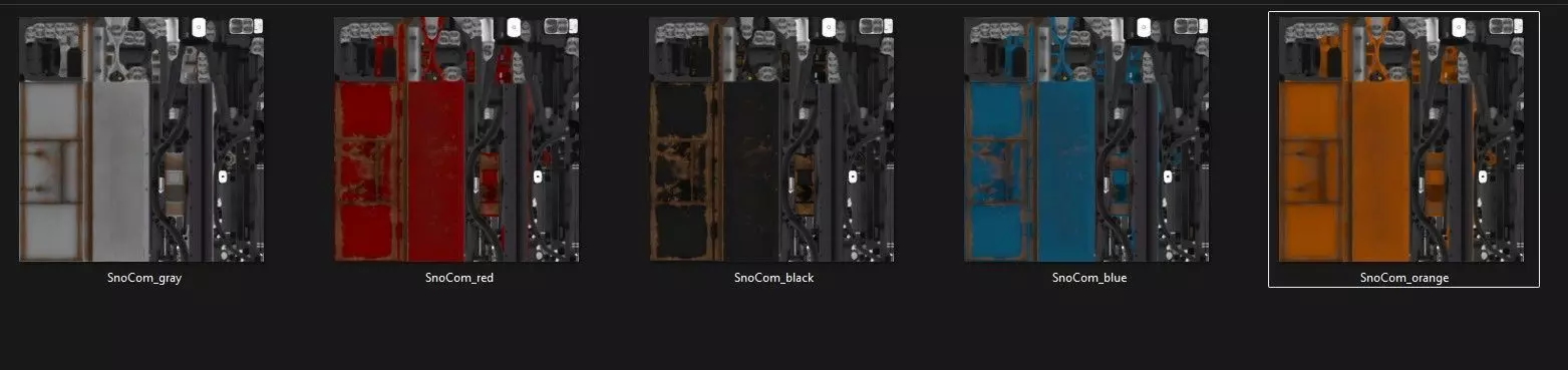 Snow plug 4x4 american pickup truck Low-poly 3D model_72