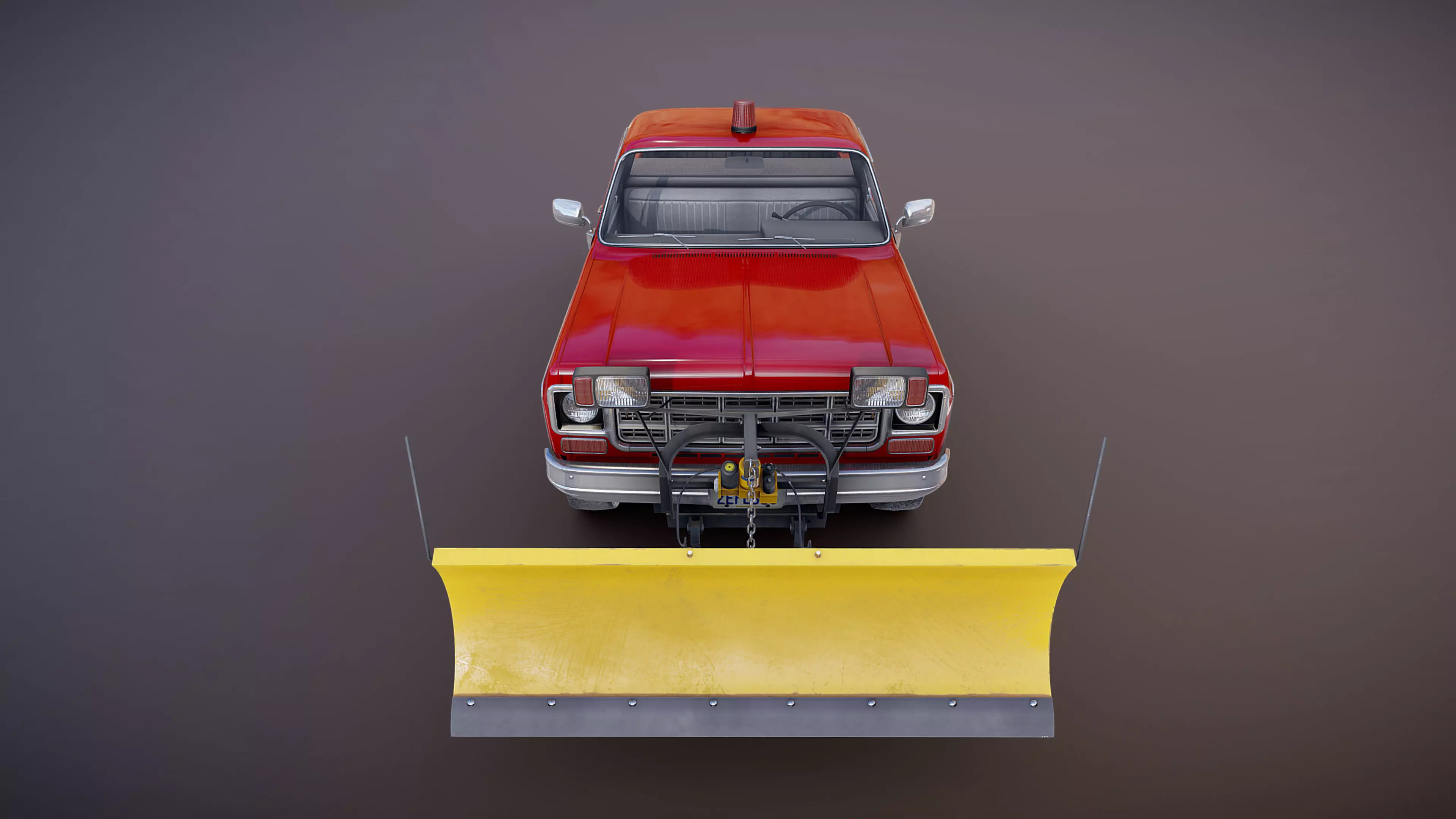 Snow plug 4x4 american pickup truck Low-poly 3D model_46