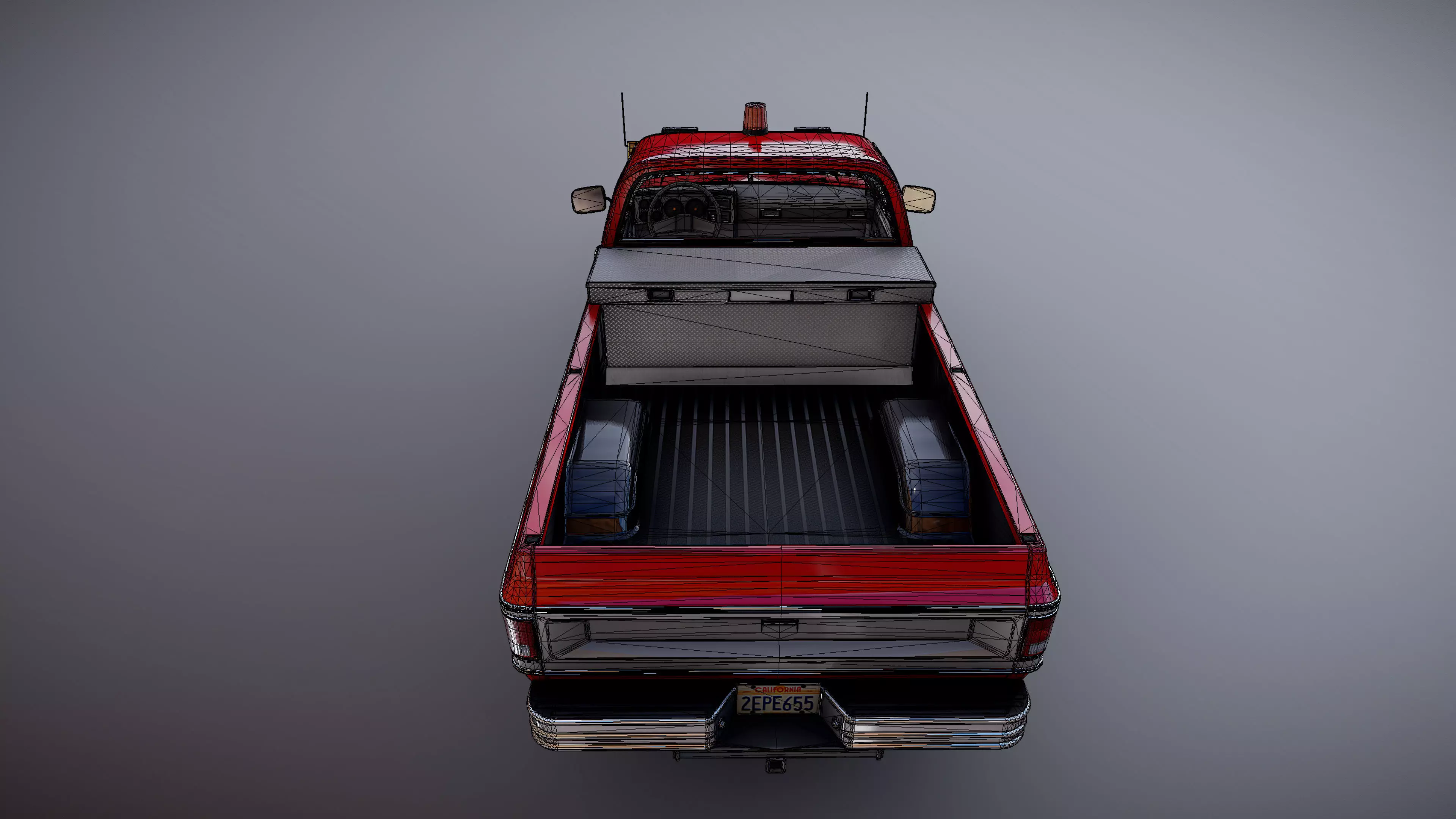 Snow plug 4x4 american pickup truck Low-poly 3D model_43