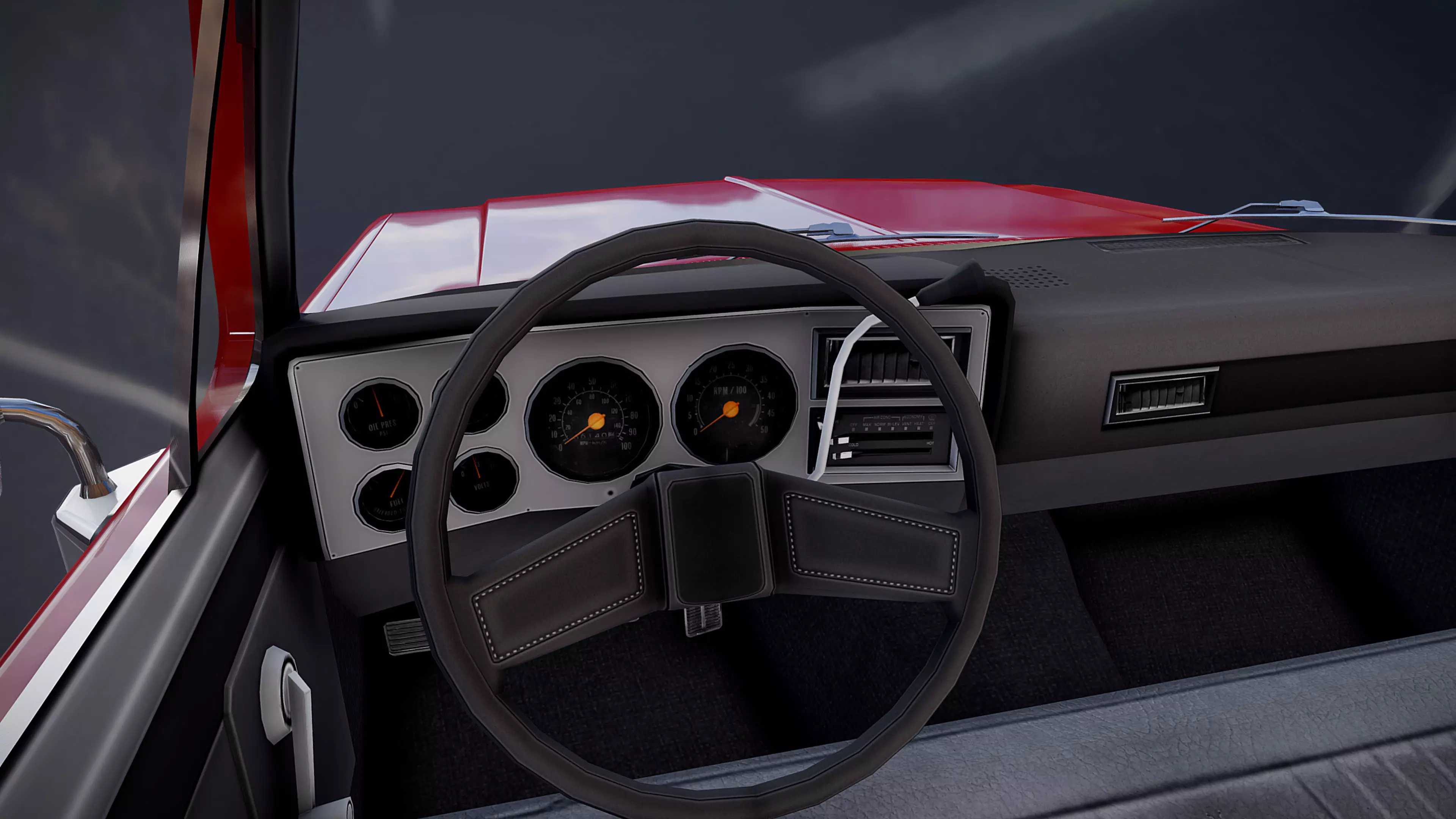 Snow plug 4x4 american pickup truck Low-poly 3D model_56