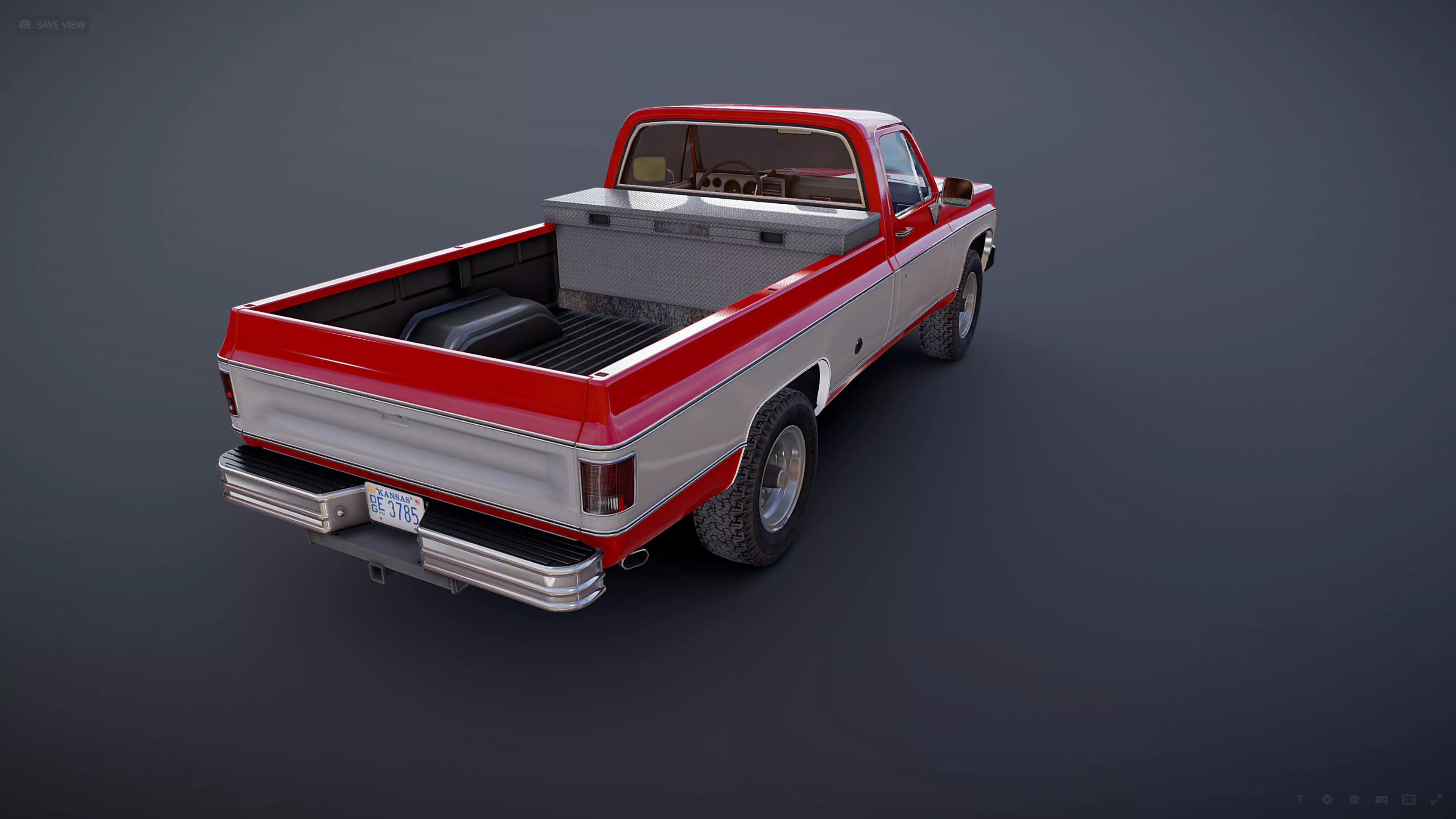 Snow plug 4x4 american pickup truck Low-poly 3D model_51