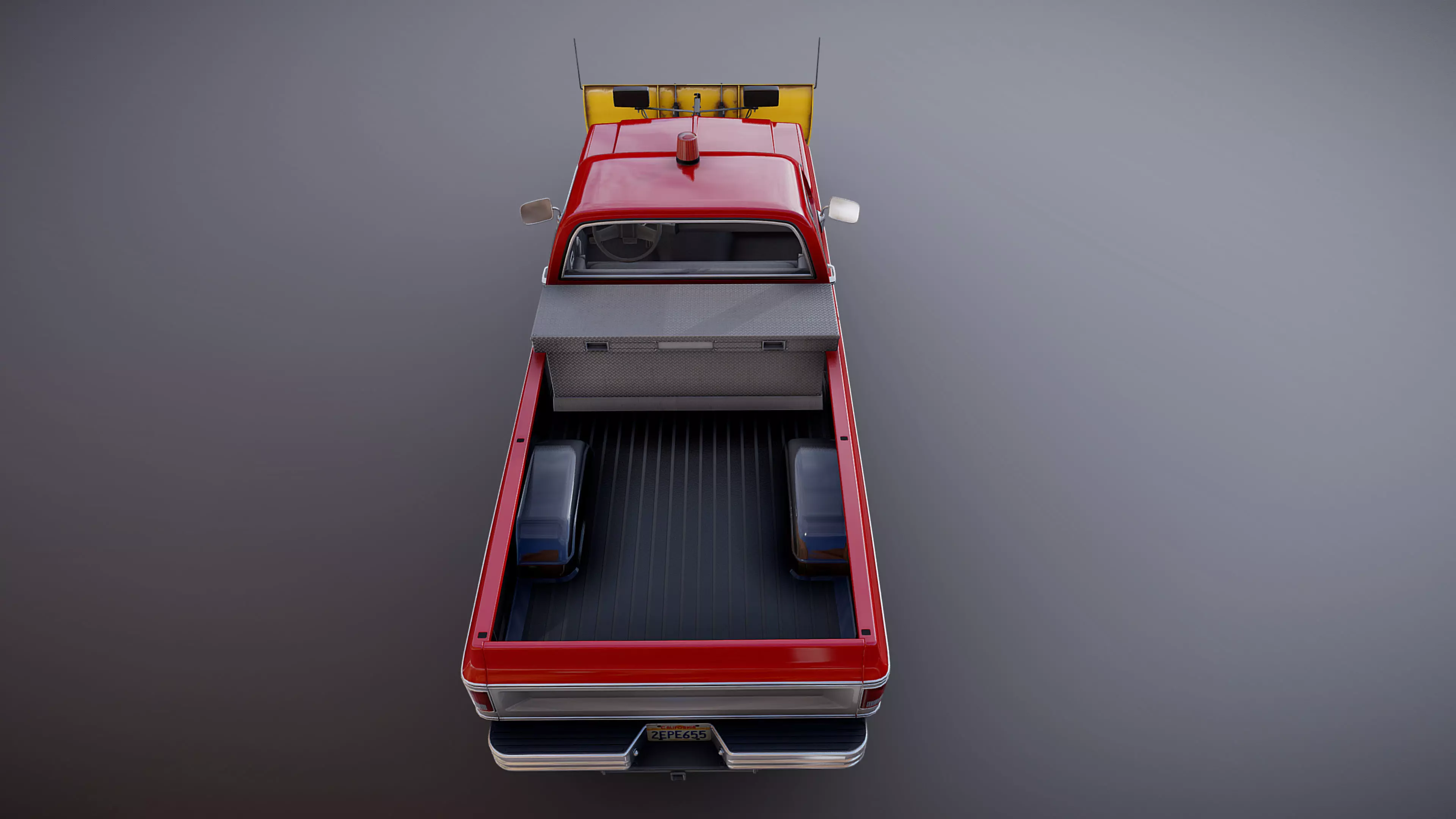 Snow plug 4x4 american pickup truck Low-poly 3D model_47