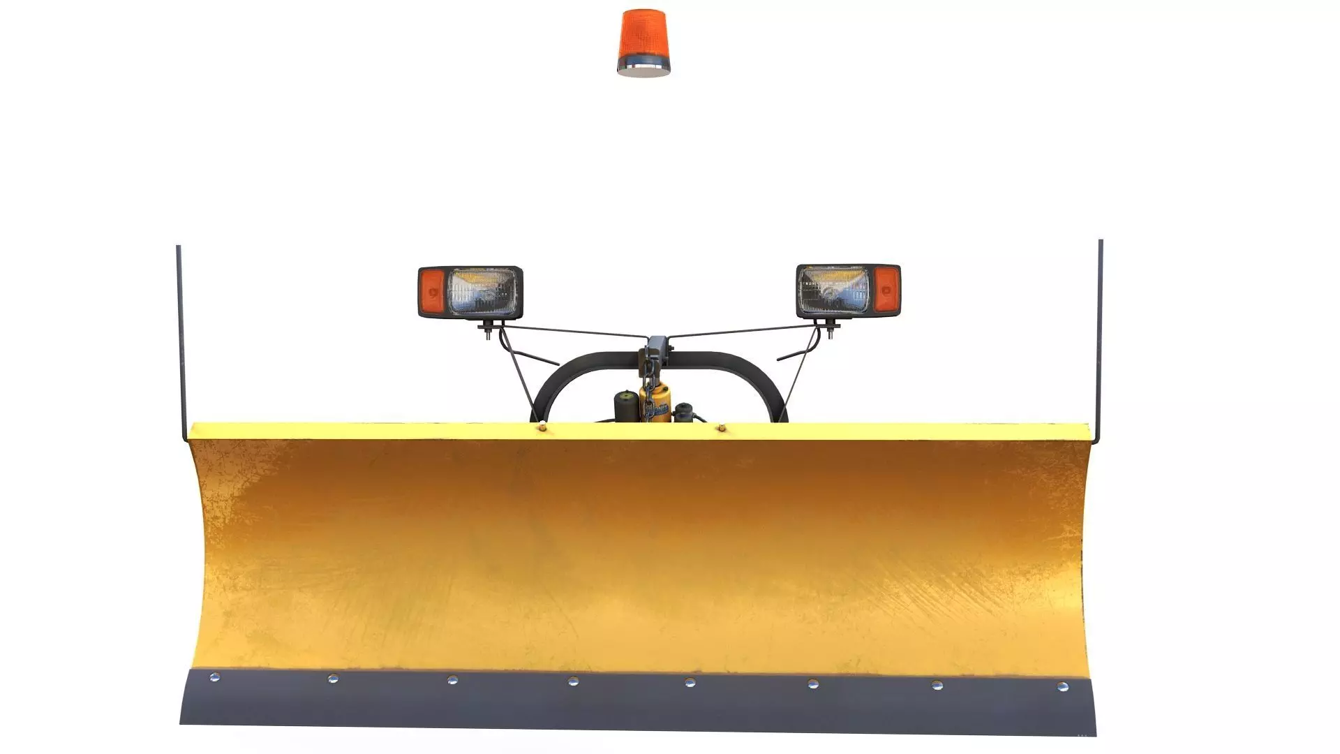 Snow plug 4x4 american pickup truck Low-poly 3D model_14