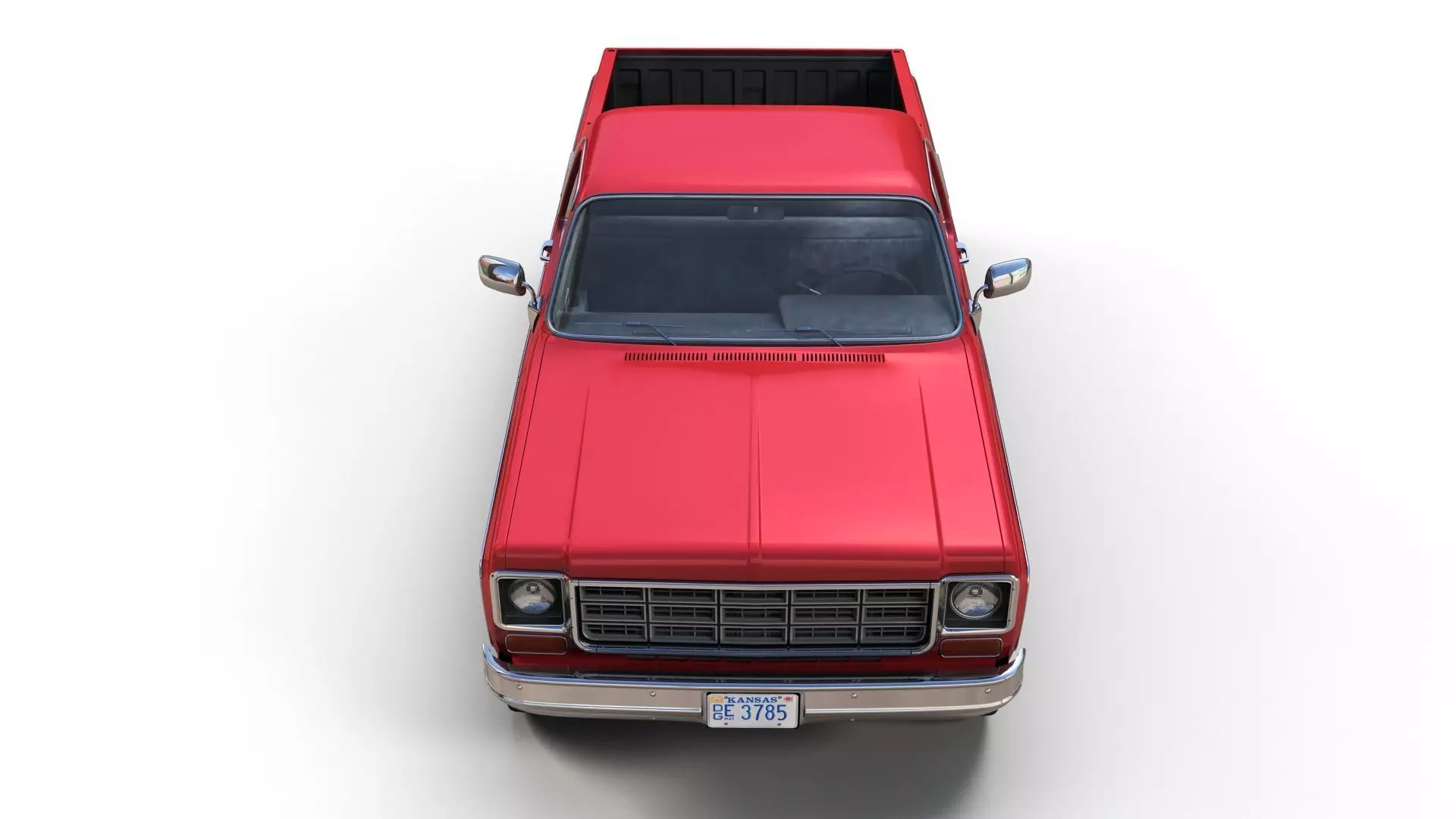 Snow plug 4x4 american pickup truck Low-poly 3D model_22