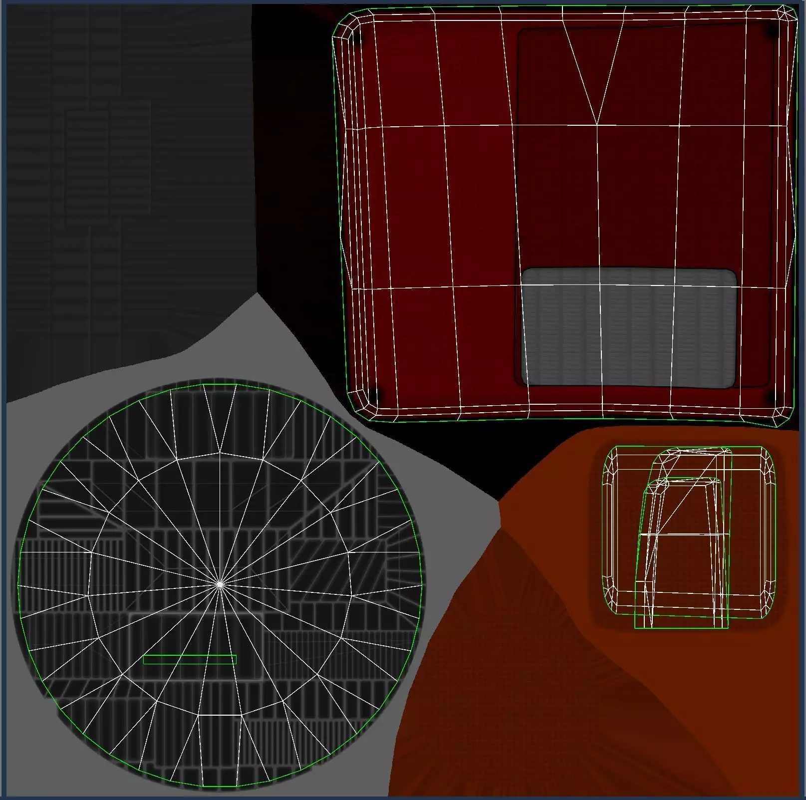 Snow plug 4x4 american pickup truck Low-poly 3D model_71