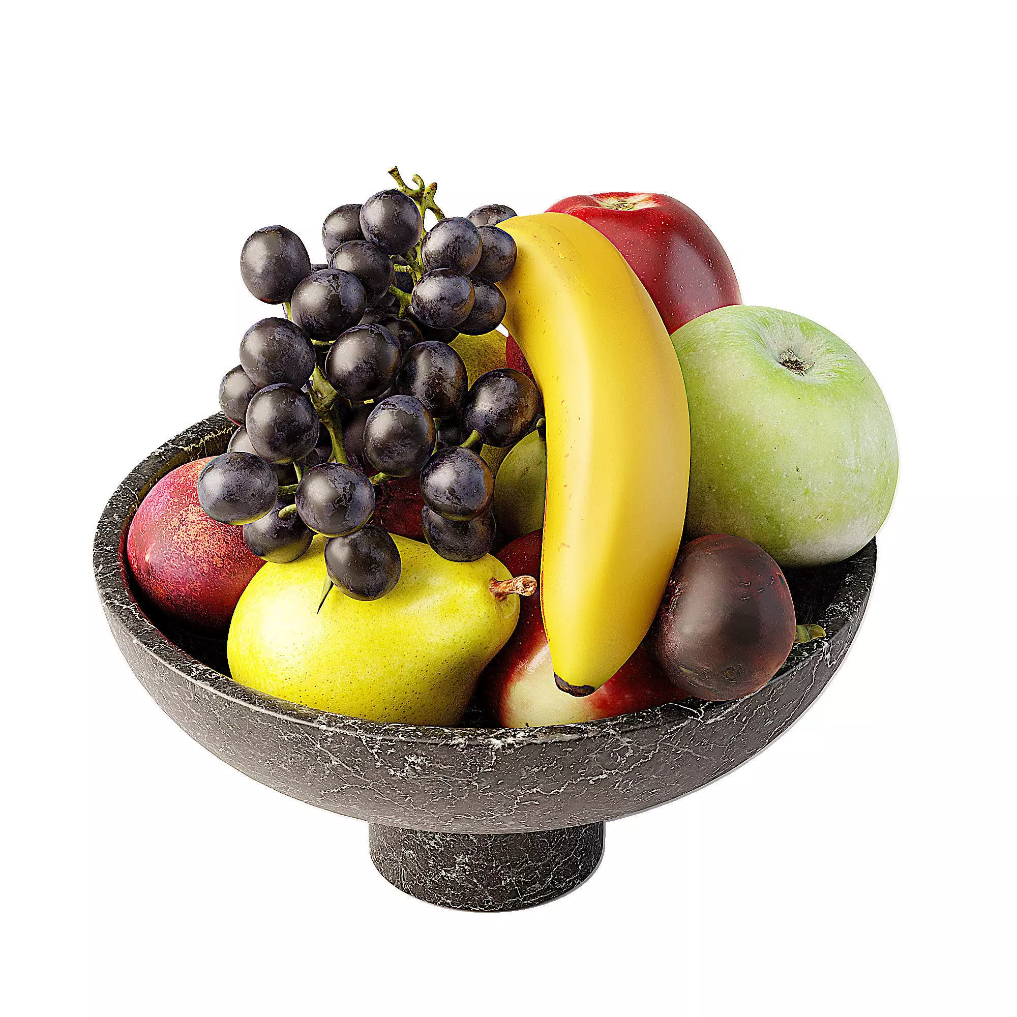  bowl of fruits 3D model_0