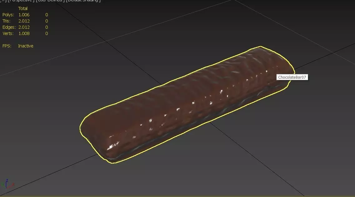 Chocolate Bar M07 Low-poly 3D model_2