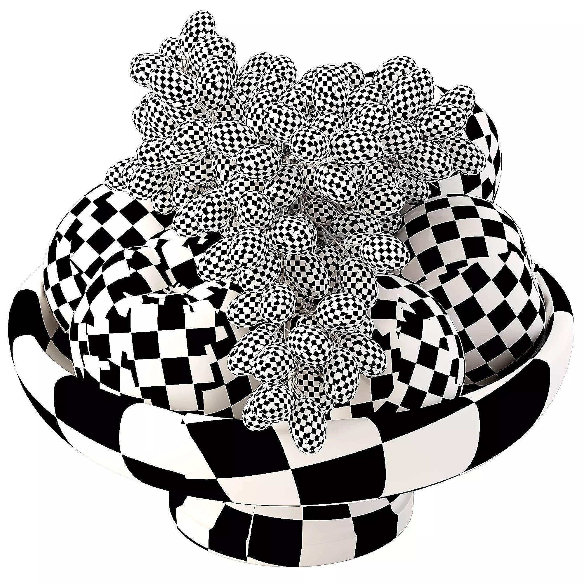 bowl of fruits 3D model_4