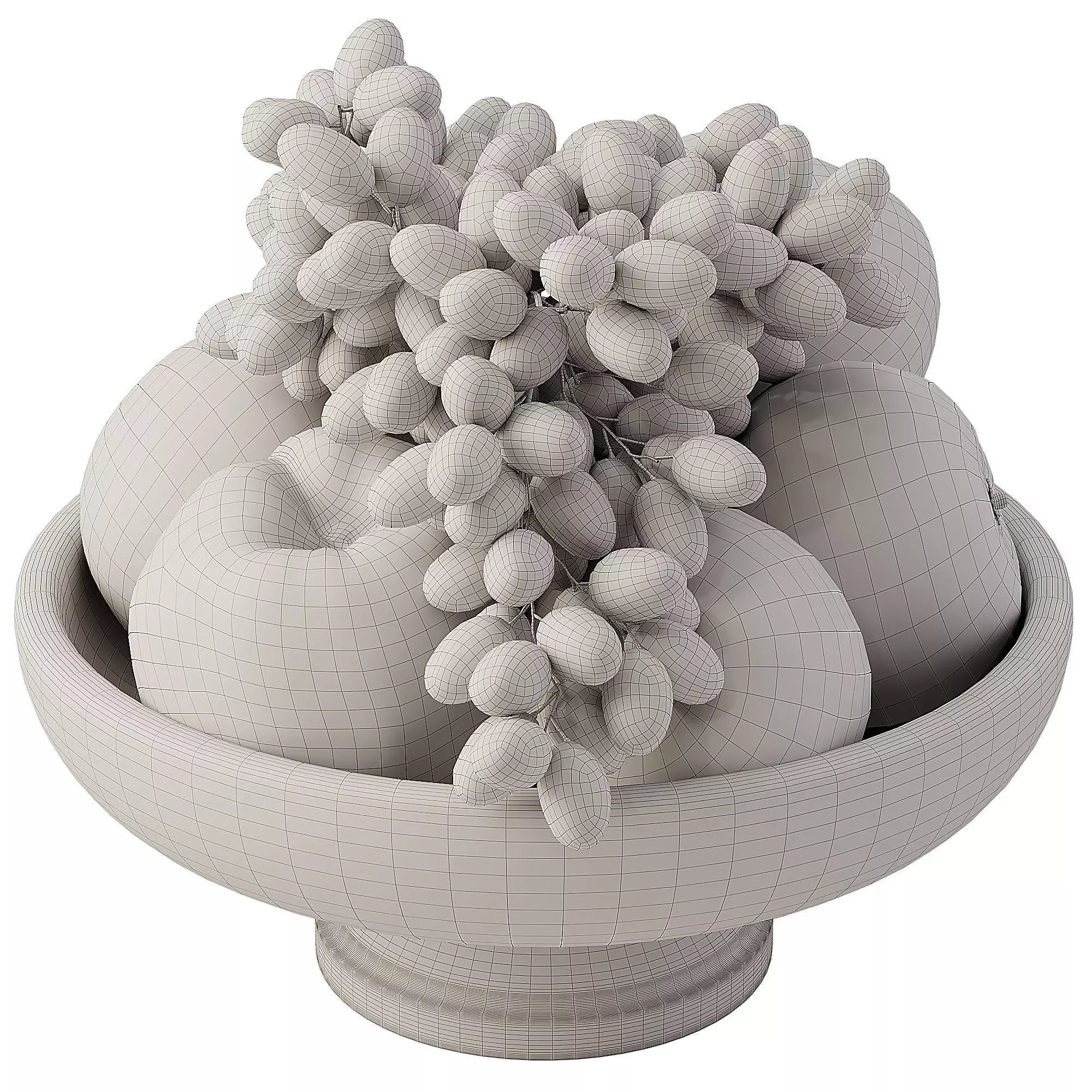 bowl of fruits 3D model_3