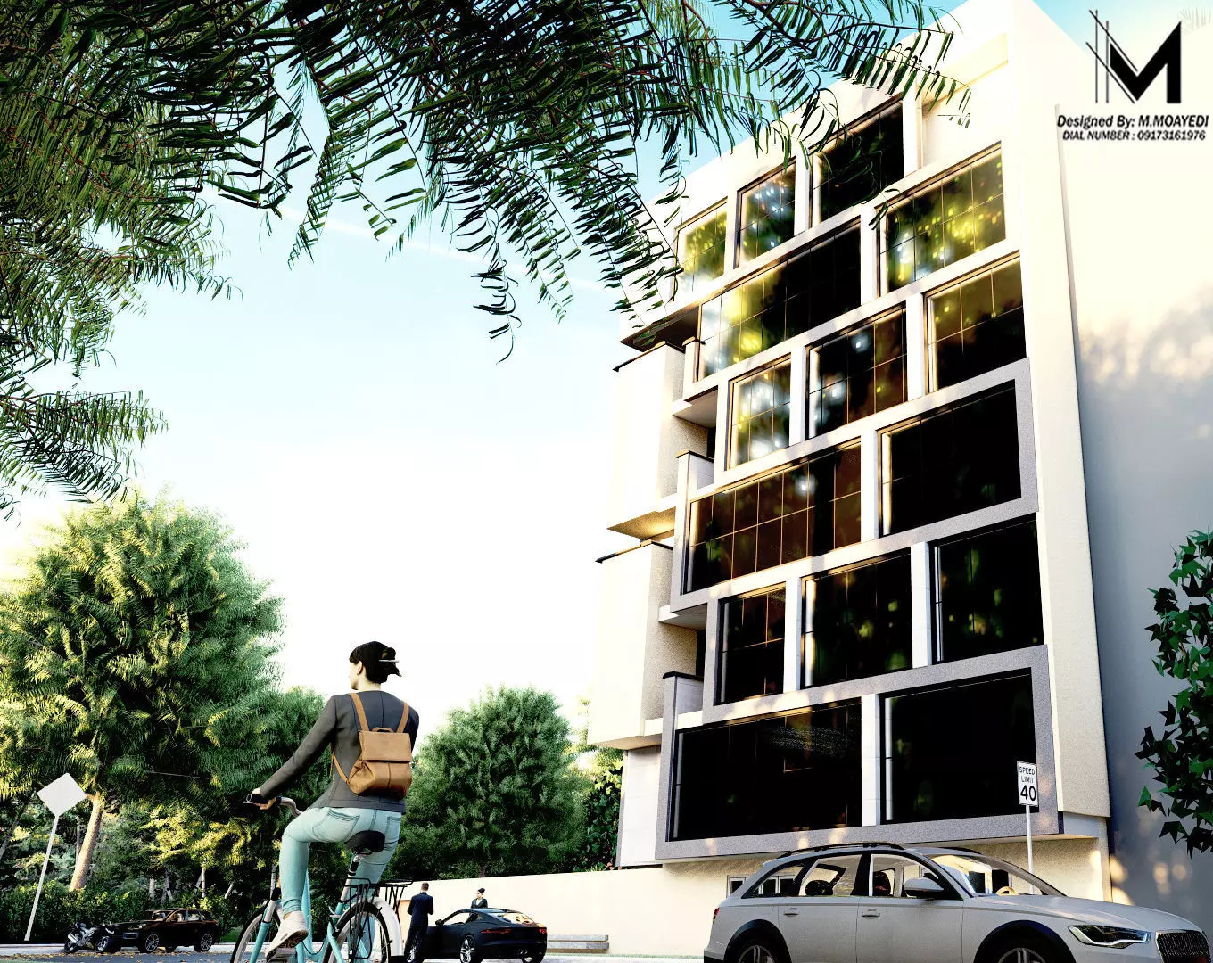 creative architectural facade design  Low-poly 3D model_1