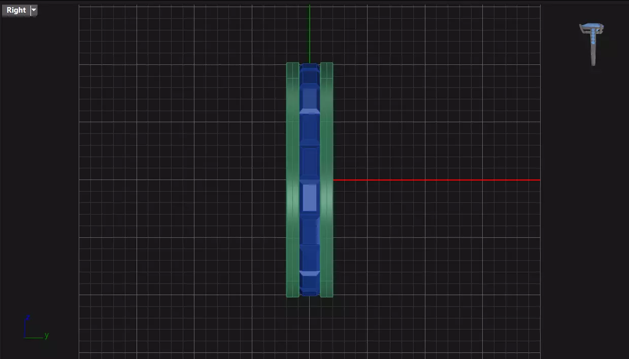 Channel Set BaguetteStraight eternity ring w bead N04 162CT EU54 3D print model_8